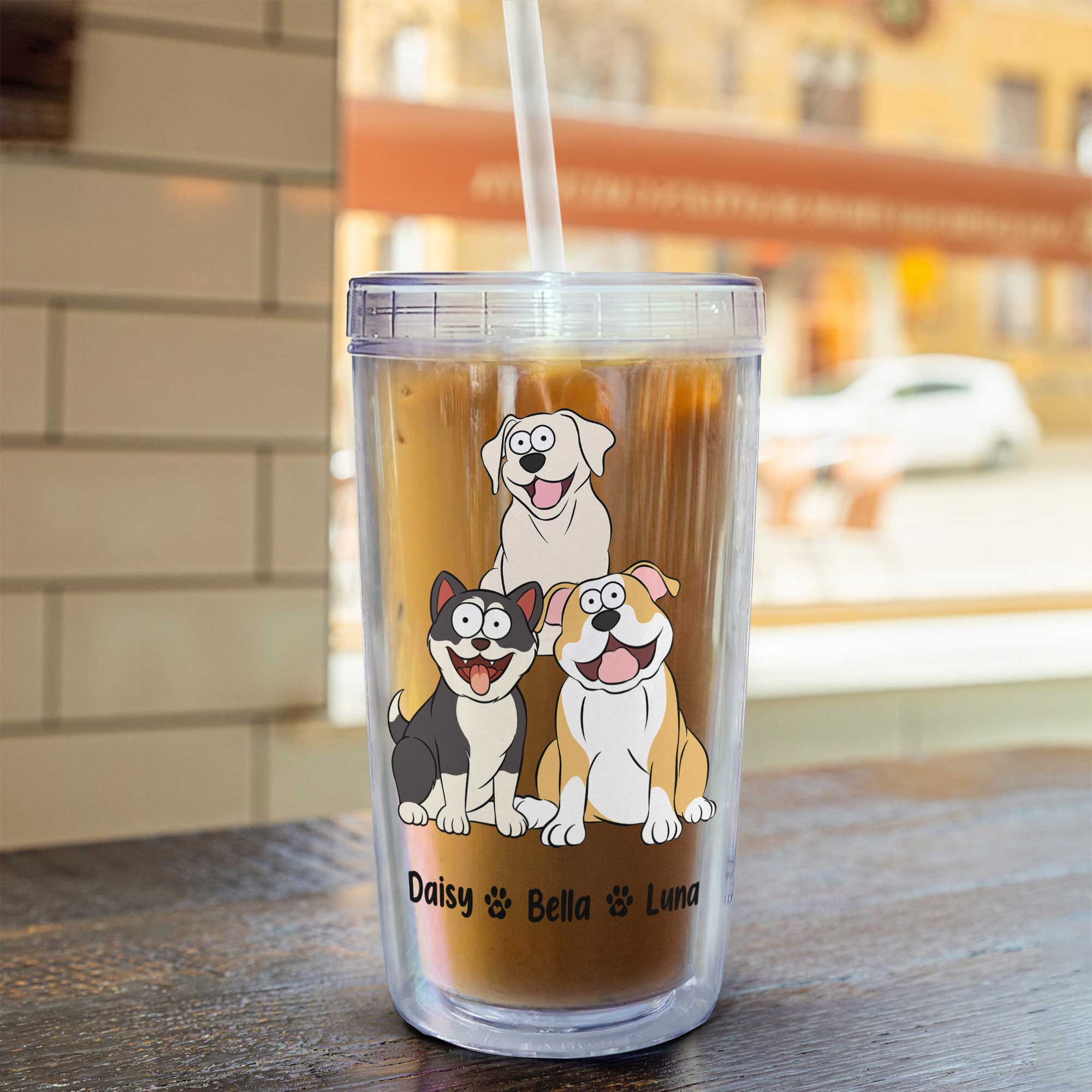 I'm Only Talking To My Dog Today - Personalized Acrylic Tumbler With Strawd Acrylic Insulated Tumbler