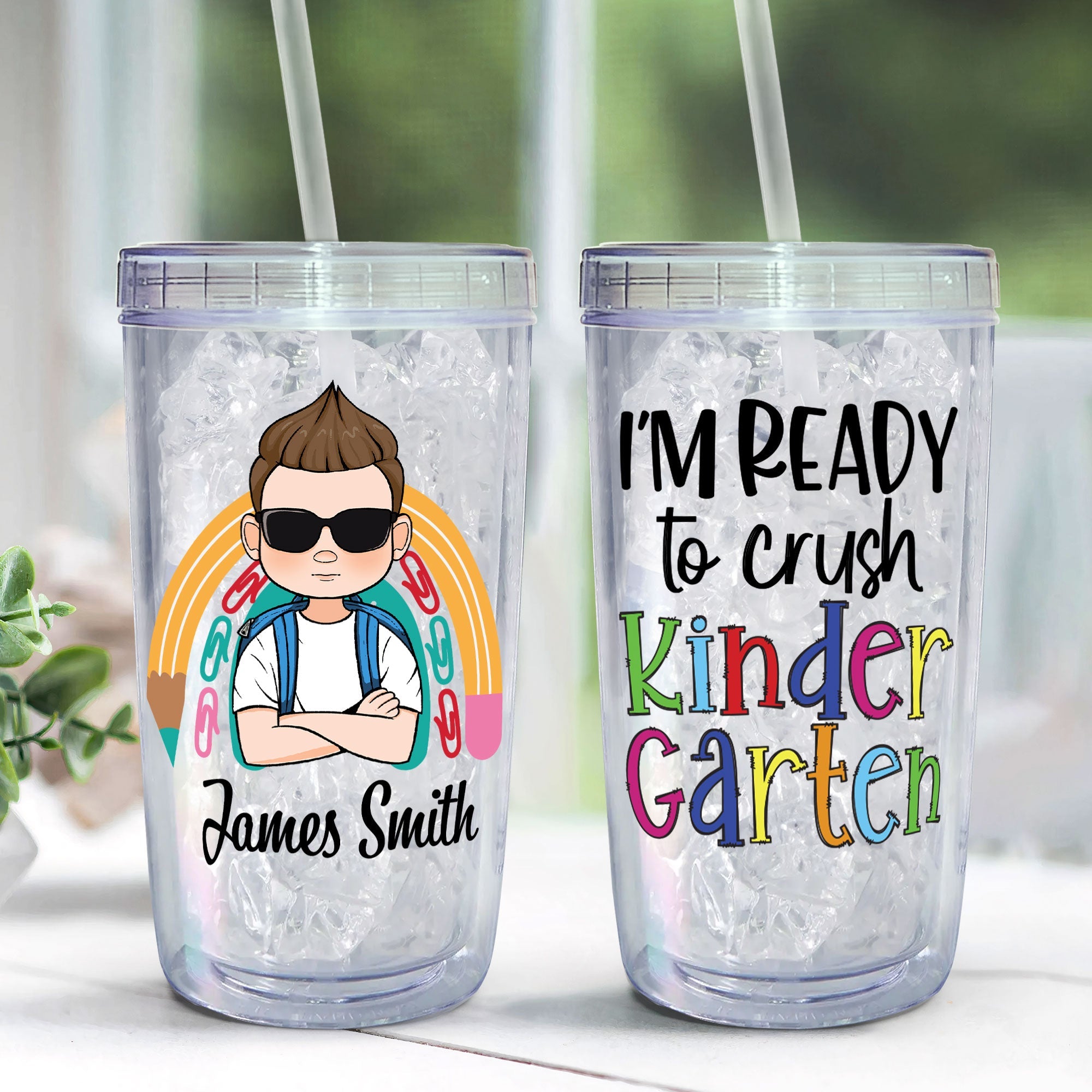 I'm Ready To Crush - Personalized Acrylic Tumbler With Straw