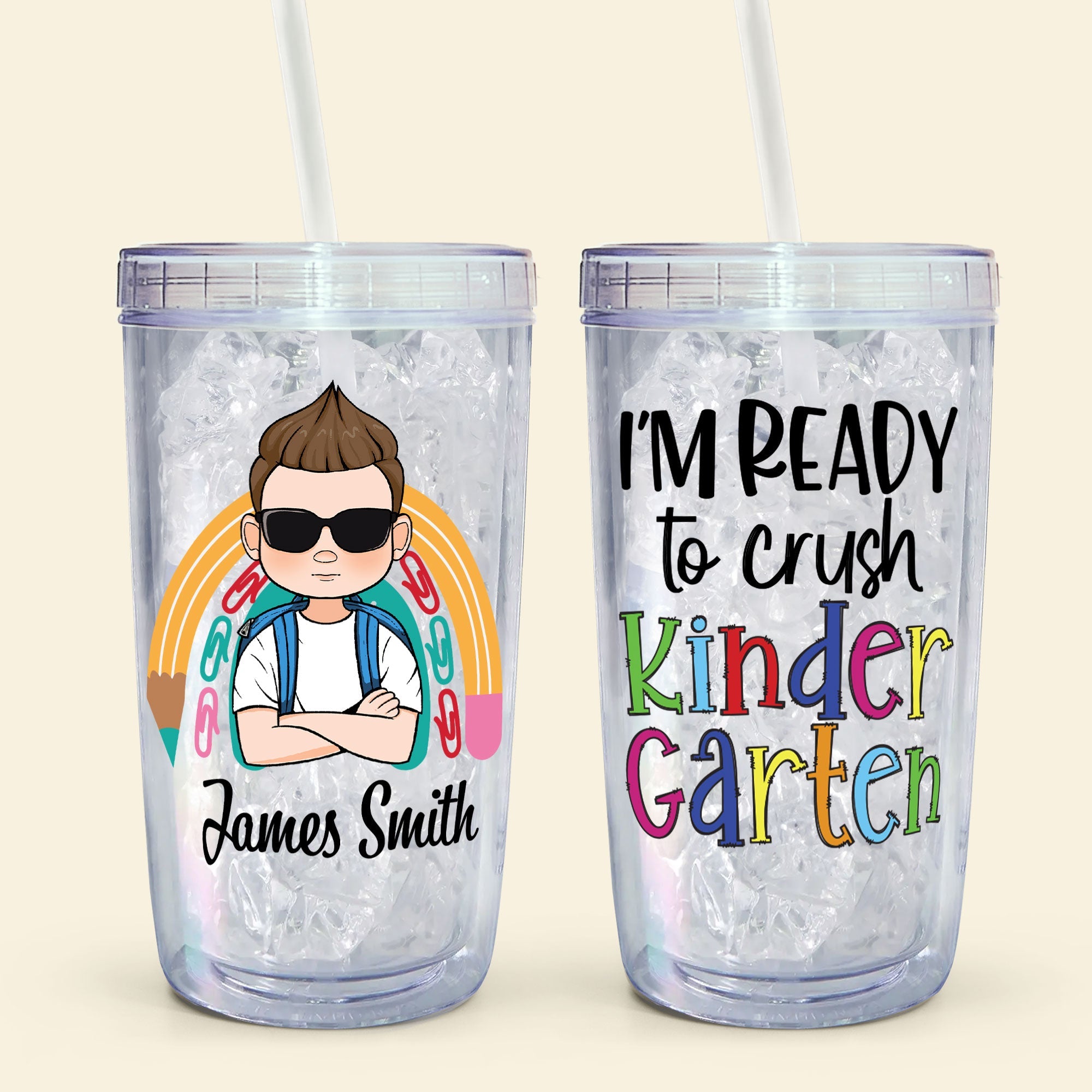 I'm Ready To Crush - Personalized Acrylic Tumbler With Straw