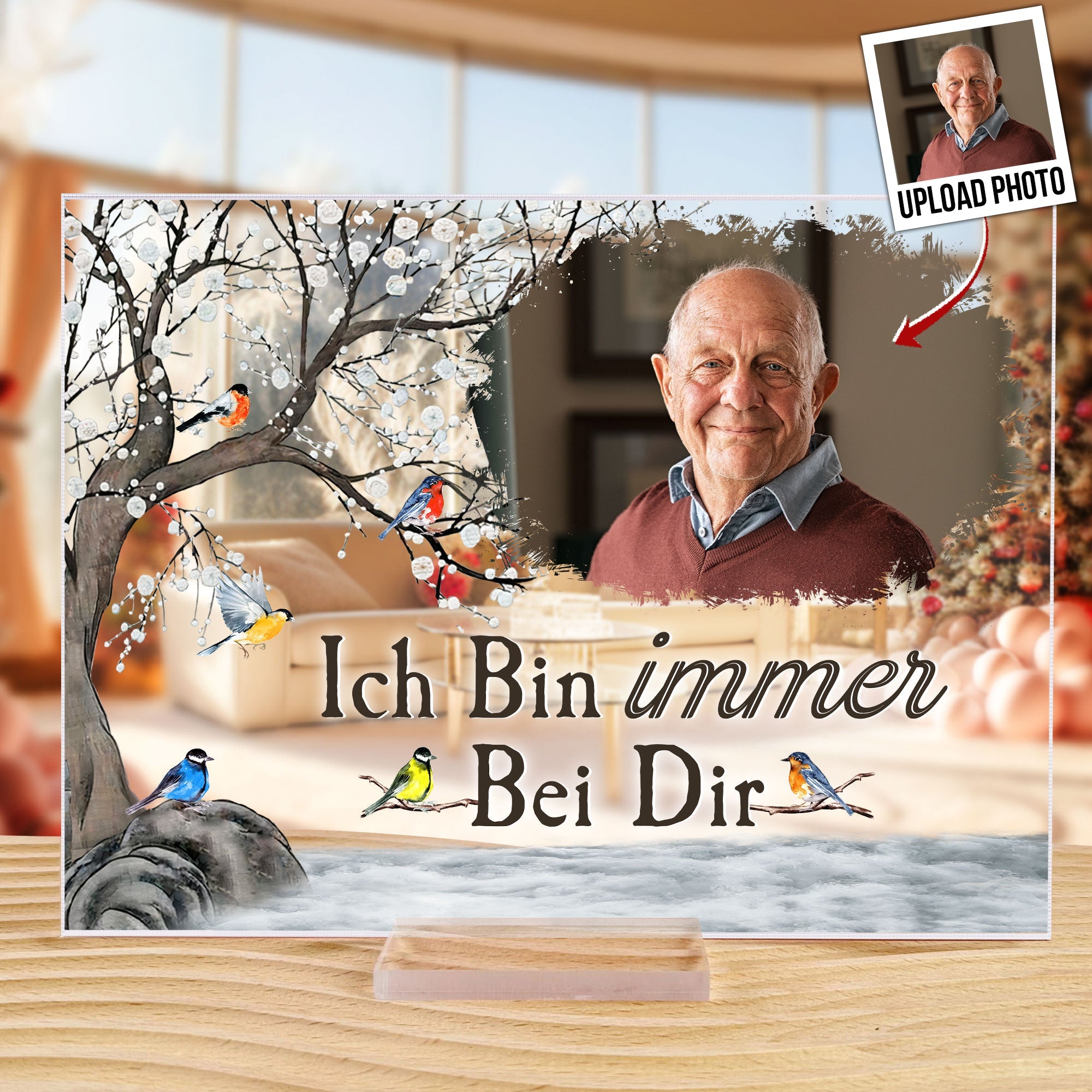 Ich Bin Immer Bei Dir I'm Always With You - Personalized Acrylic Photo Plaque