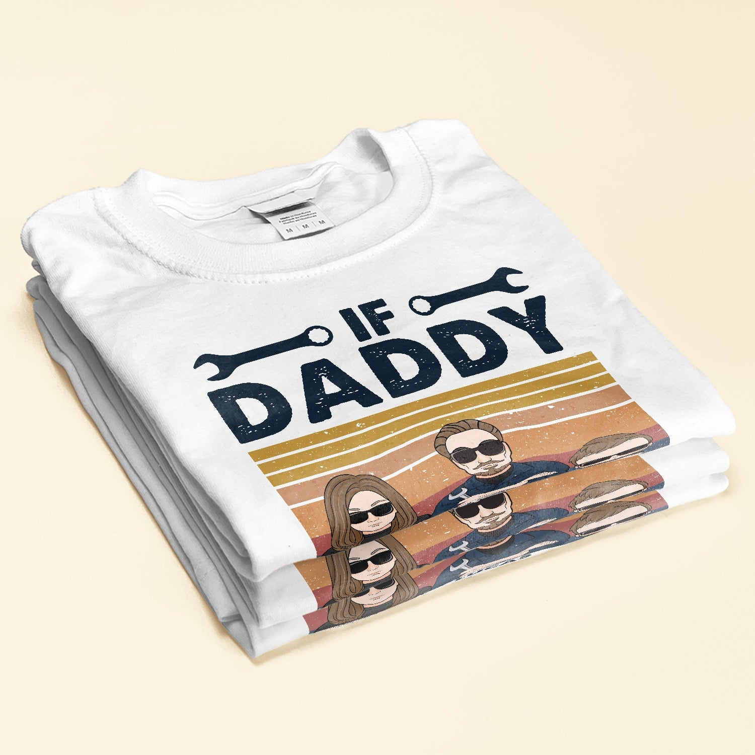 If Daddy Can't Fix It No One Can - Personalized Shirt - Birthday Father's Day Gift For Dad, Step Dad - Gift From Wife, Daughters, Sons