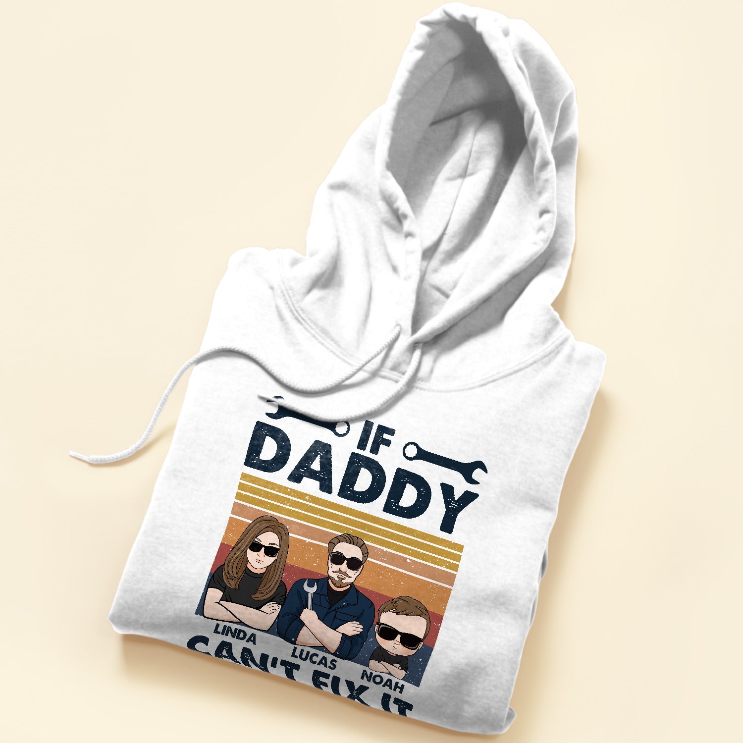 If Daddy Can't Fix It No One Can - Personalized Shirt - Birthday Father's Day Gift For Dad, Step Dad - Gift From Wife, Daughters, Sons