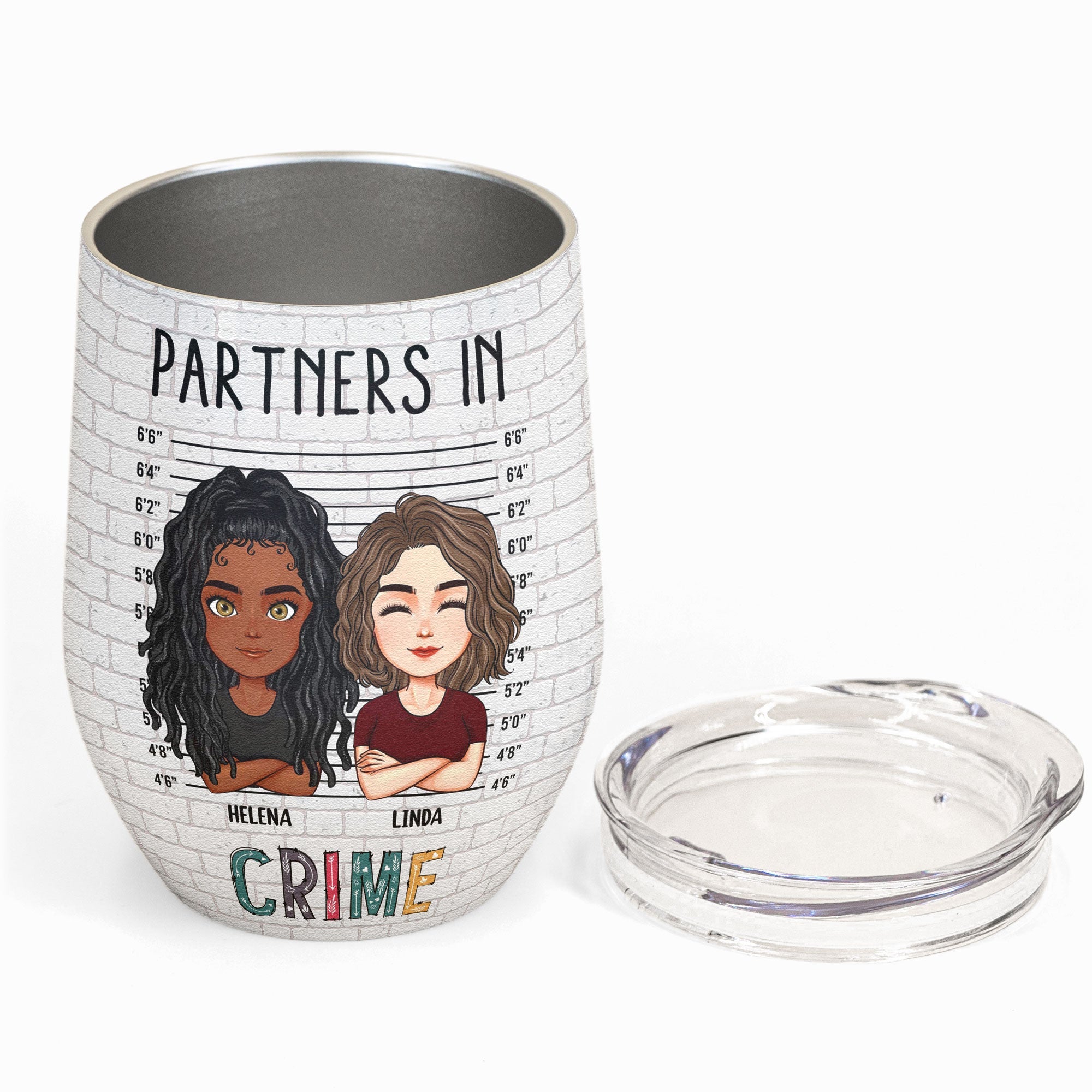 If We Get Caught I Don't Speak English - Personalized Wine Tumbler - Birthday Gifts For Friends, Besties, Soul Sisters