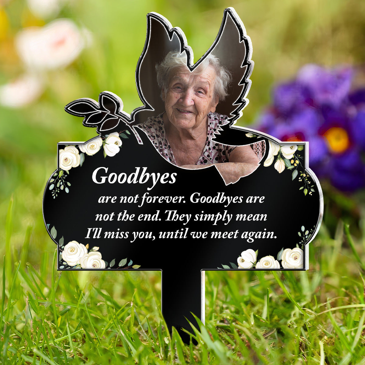 I'll Miss You Until We Meet Again - Personalized Acrylic Photo Garden Stake