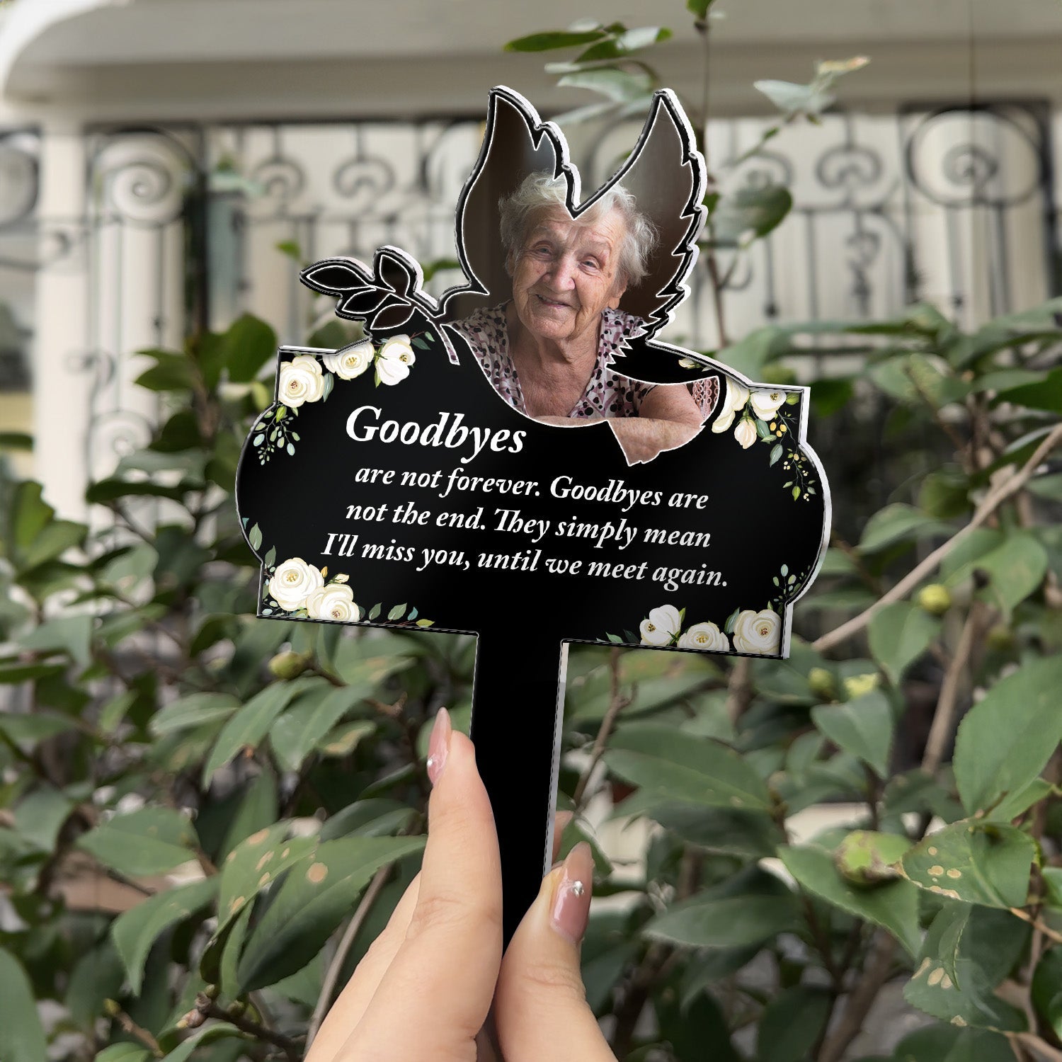 I'll Miss You Until We Meet Again - Personalized Acrylic Photo Garden Stake