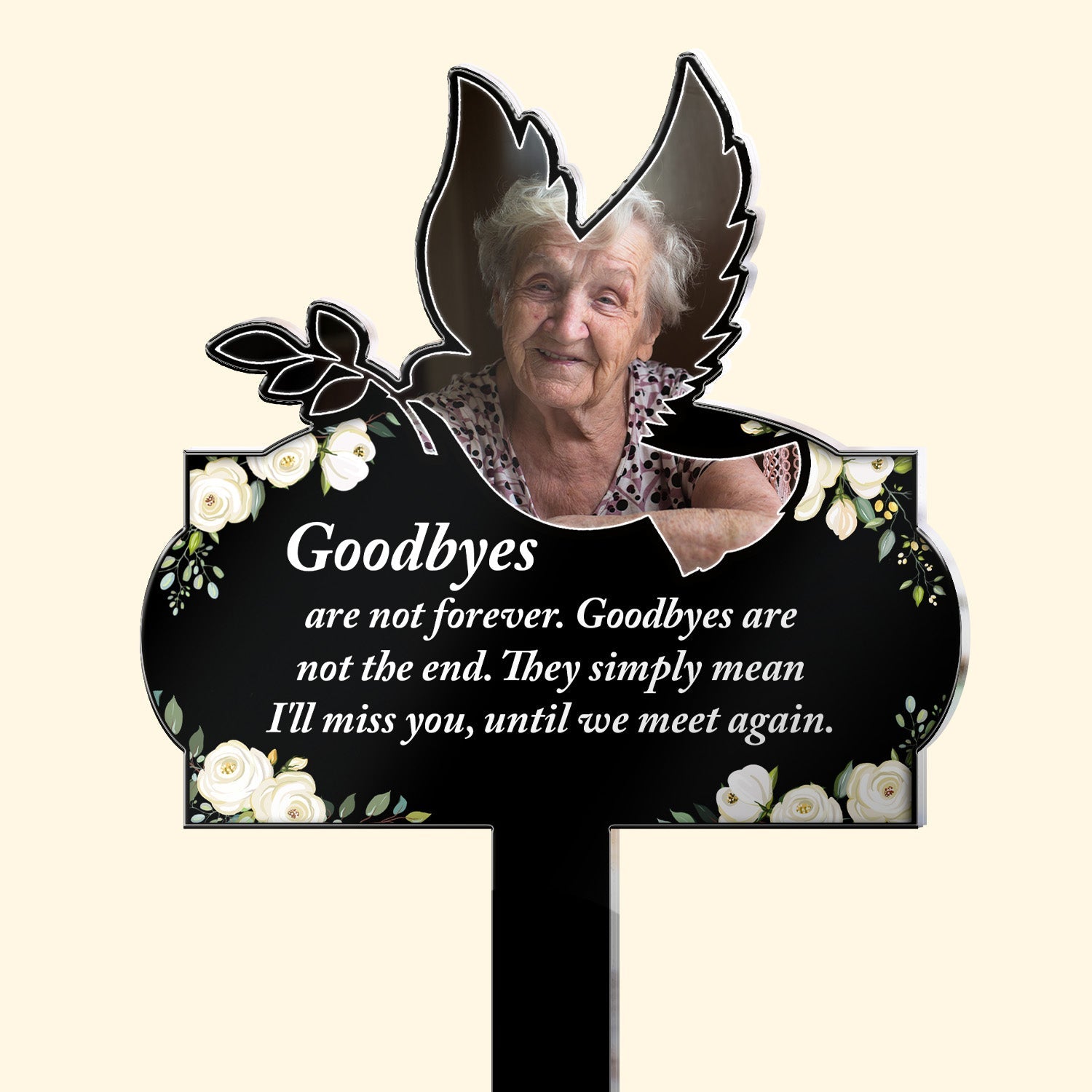 I'll Miss You Until We Meet Again - Personalized Acrylic Photo Garden Stake