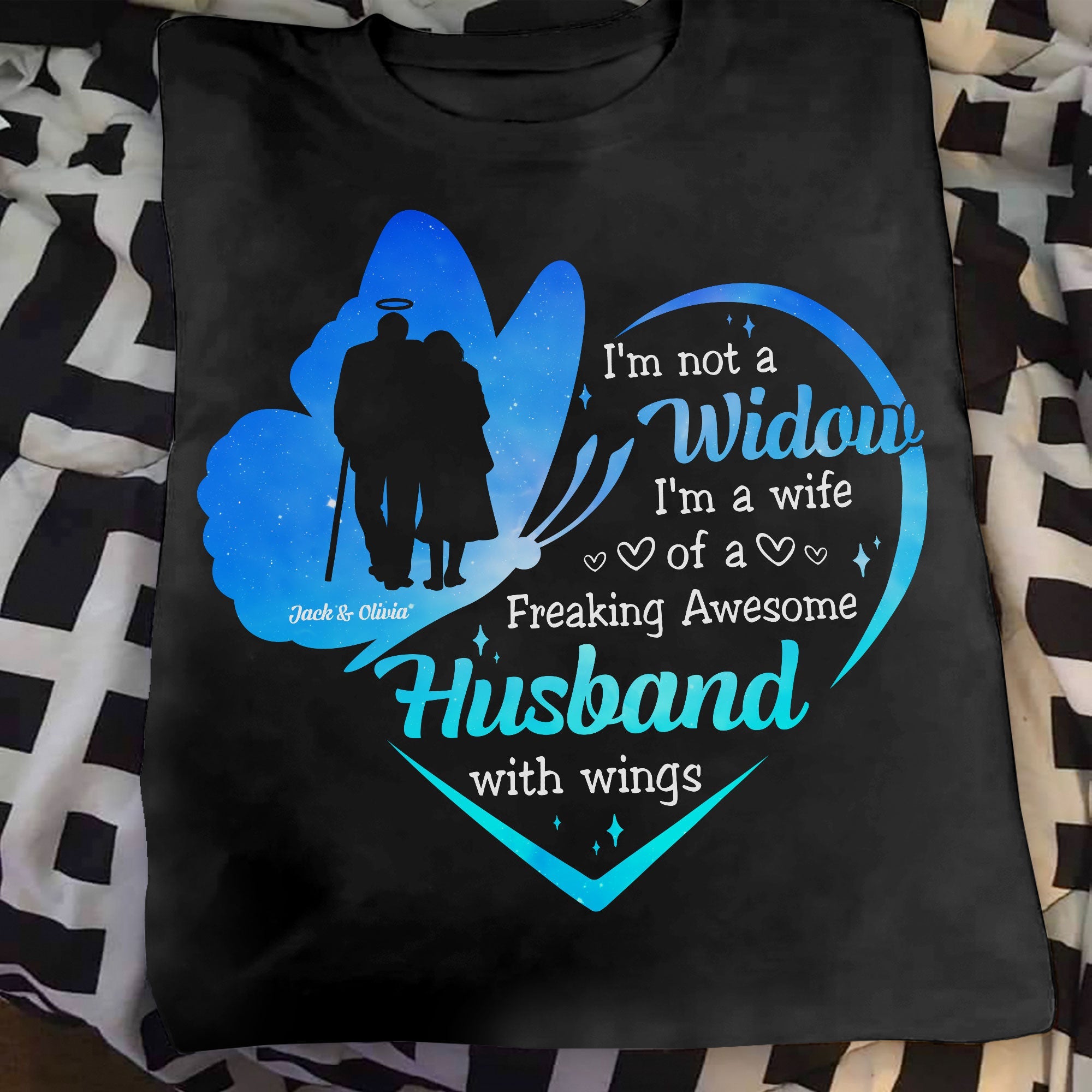 I'm A Wife Of A Freaking Awesome Husband With Wings - Personalized Shirt