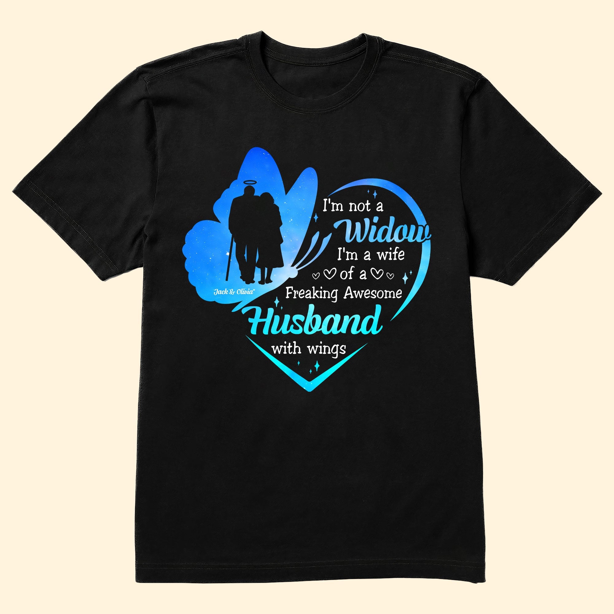 I'm A Wife Of A Freaking Awesome Husband With Wings - Personalized Shirt