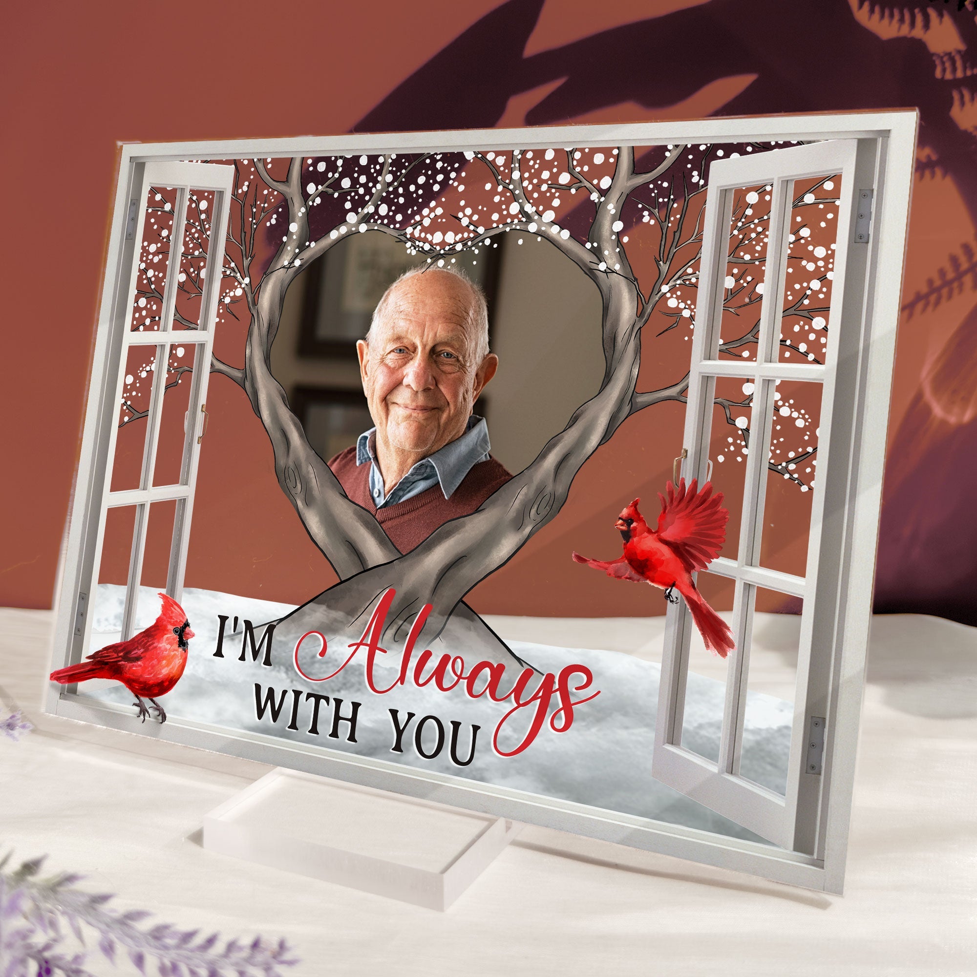 I'm Always With You Memorial Gift - Personalized Acrylic Photo Plaque