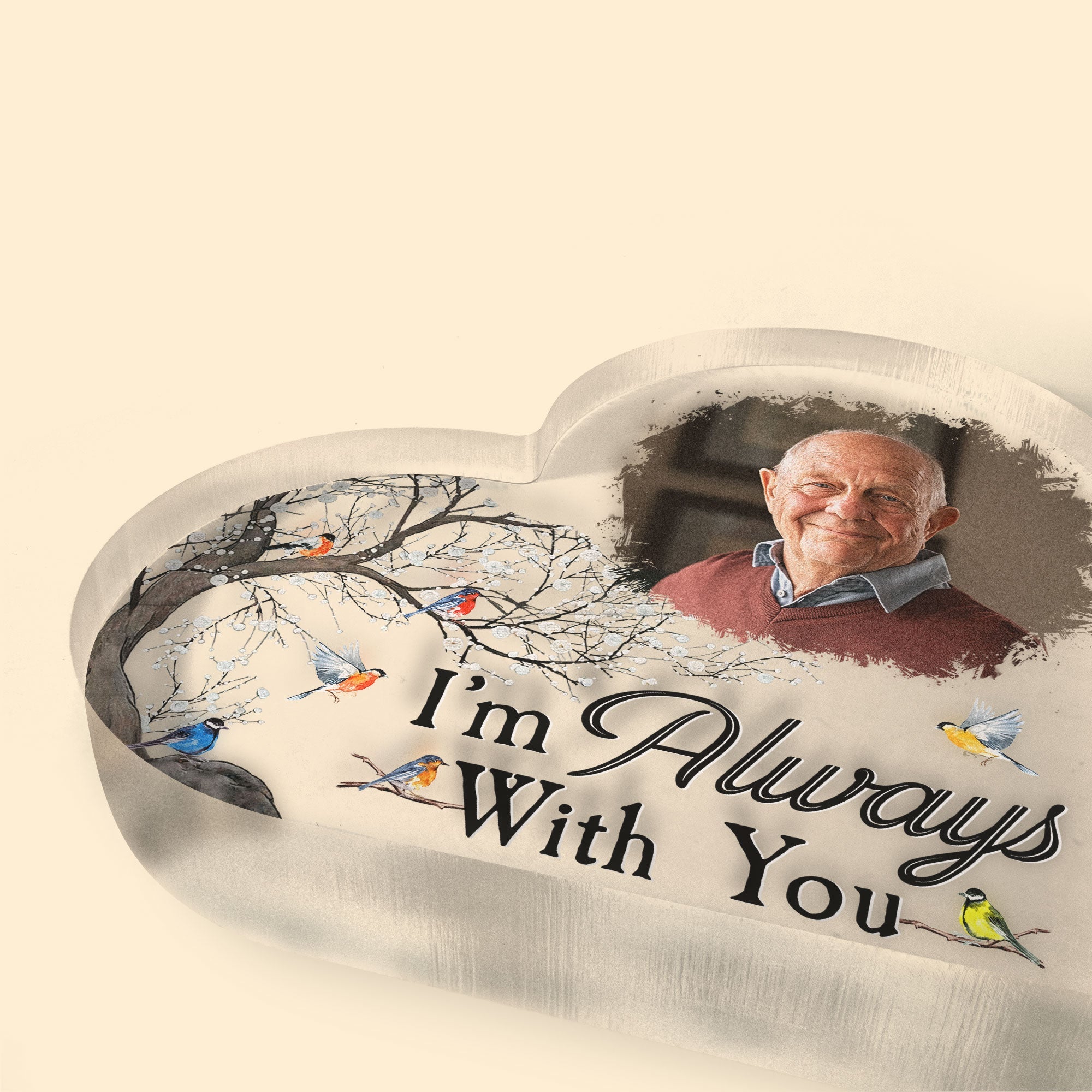 I'm Always With You Memorial Gift - Personalized Acrylic Photo Plaque