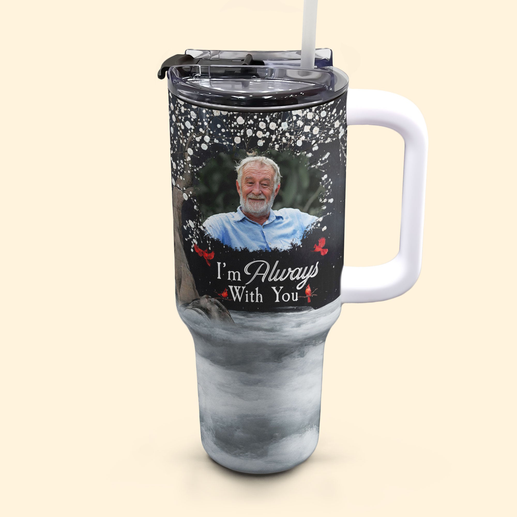 I'm Always With You - Personalized 40oz Photo Tumbler