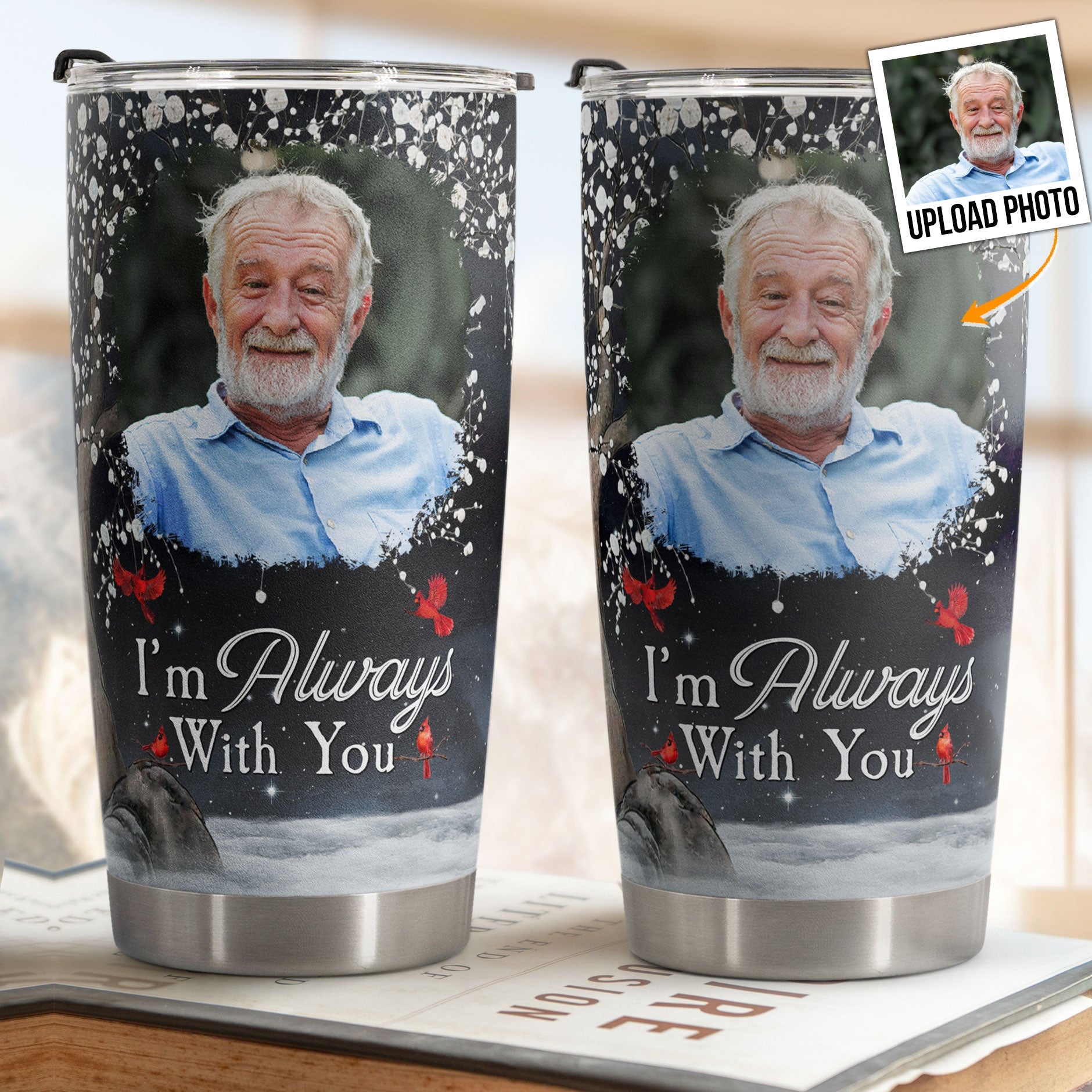 I'm Always With You - Personalized Photo Tumbler Cup