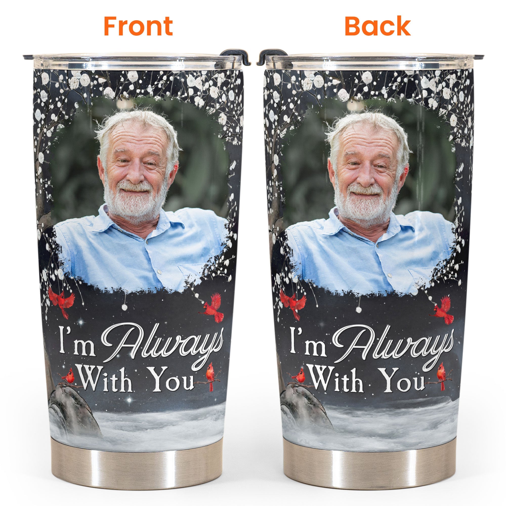 I'm Always With You - Personalized Photo Tumbler Cup