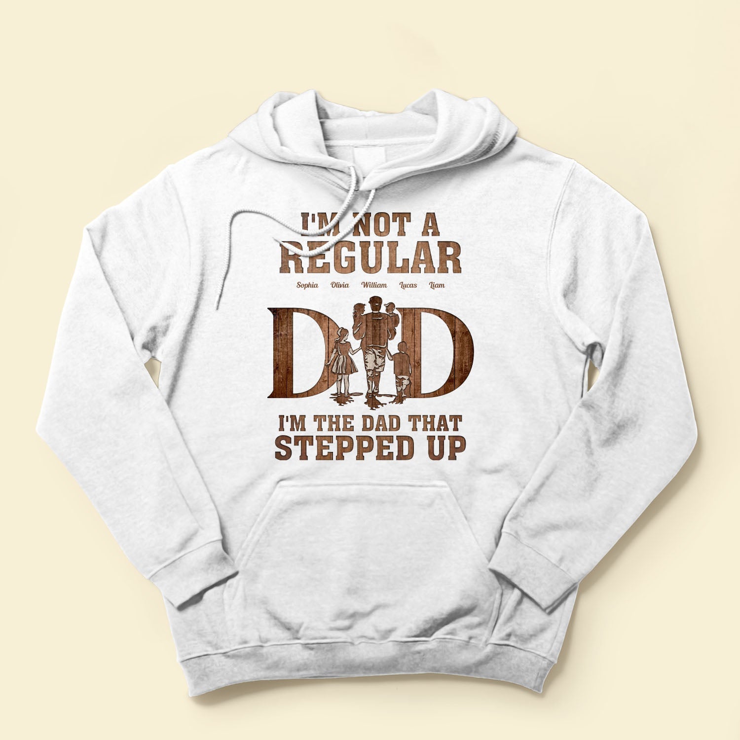 I'm The Dad That Stepped Up - Personalized Shirt - Father's Day, Birthday Gift For Husband, Stepdad, Bonus Dad - From Daughter, Son, Wife