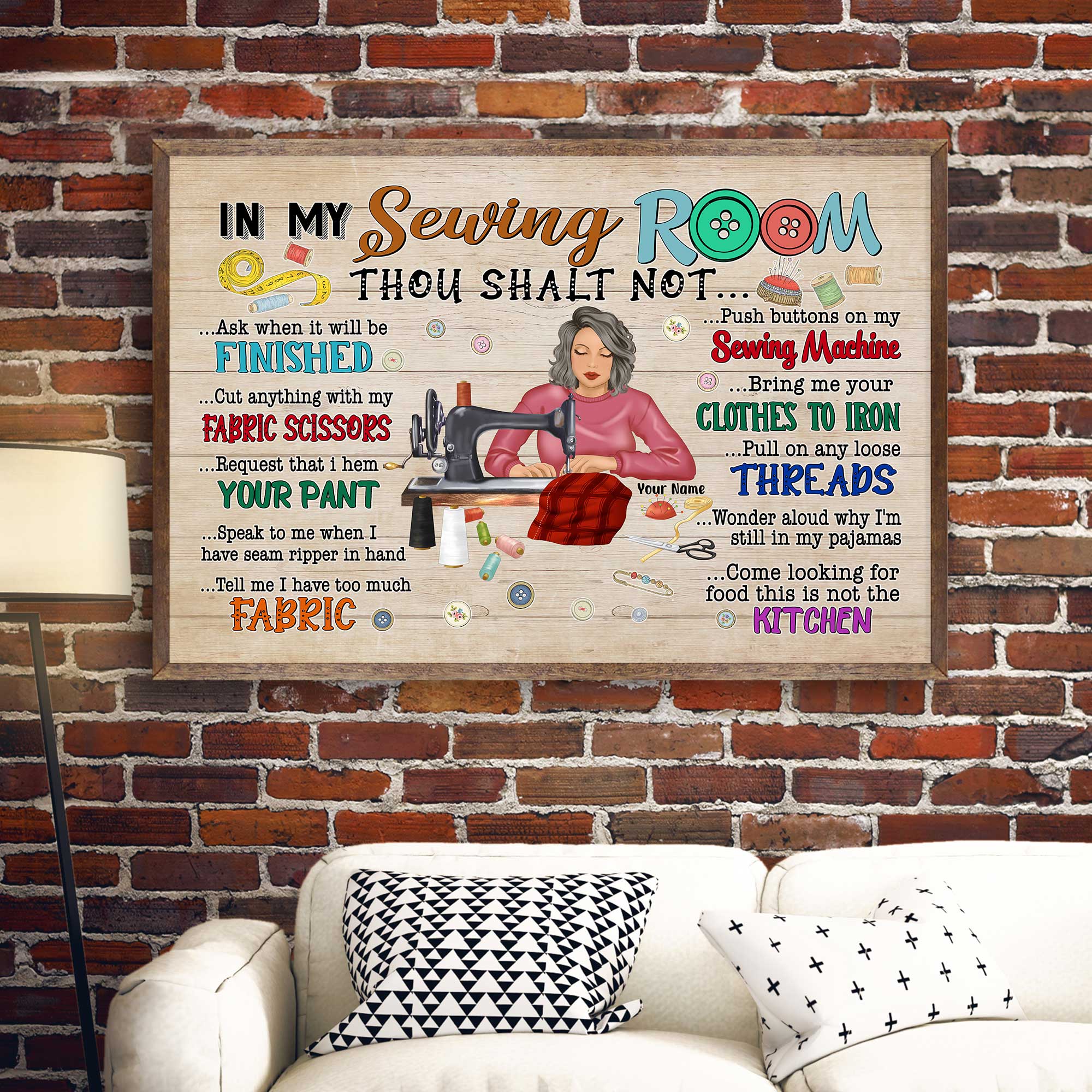 In My Sewing Room - Personalized Poster/Canvas - Gift For Quilter, Sewer