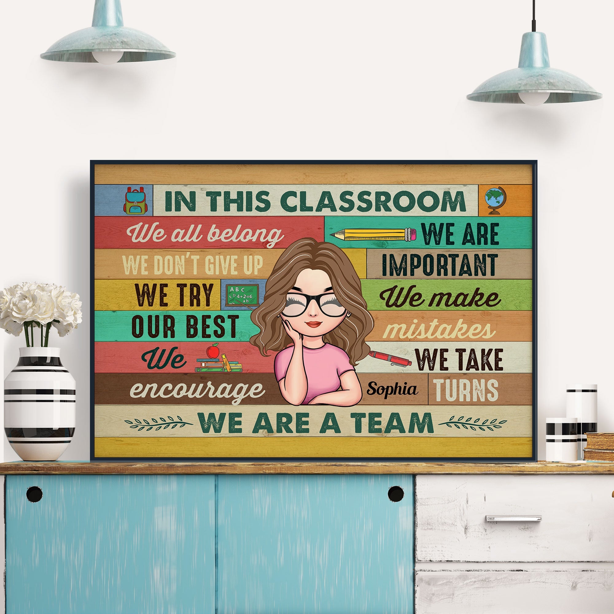 In This Classroom - Personalized Poster/Canvas - BirthdayGift For Teachers, Classrooms, School, Students