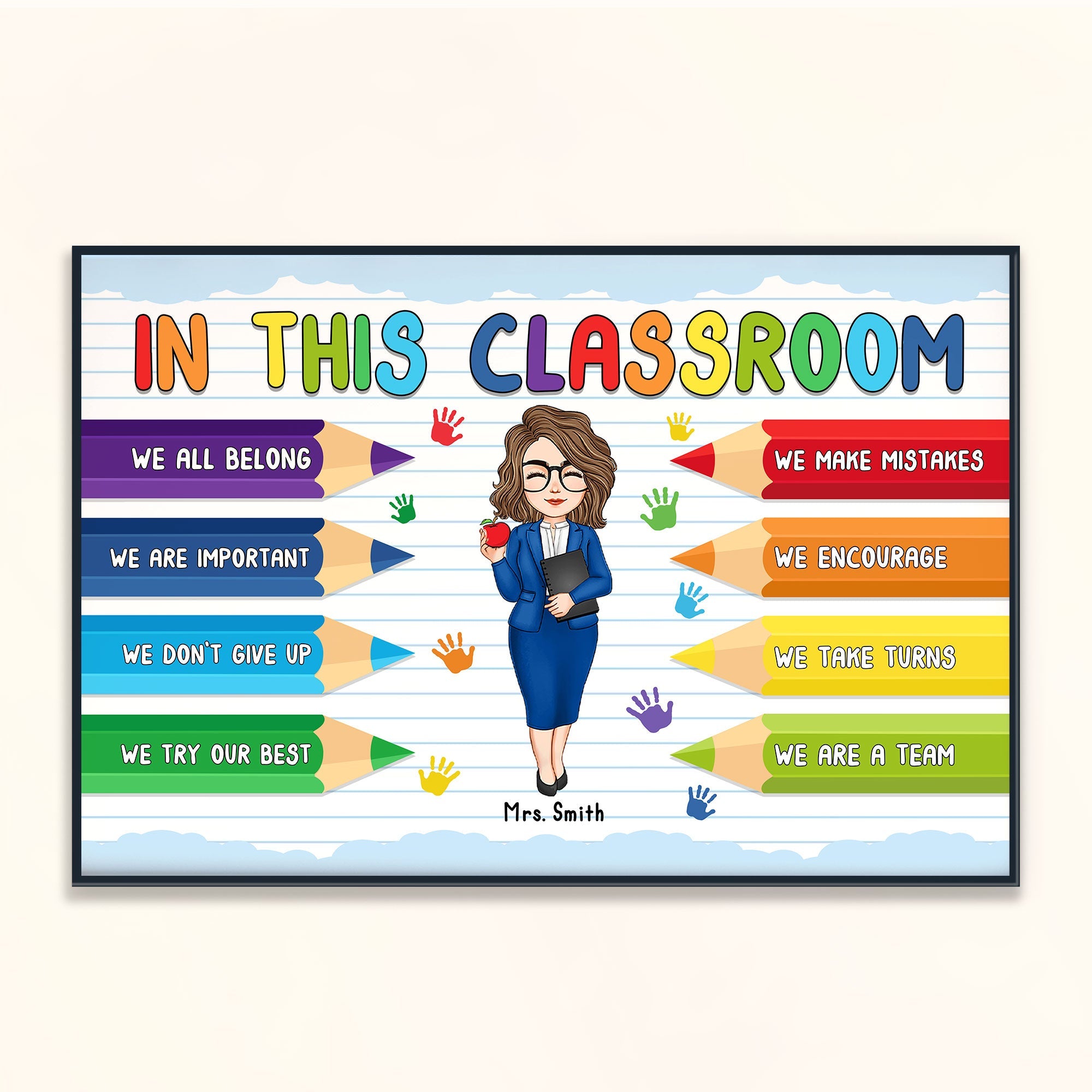 In This Classroom We Are A Team - Personalized Poster/Wrapped Canvas