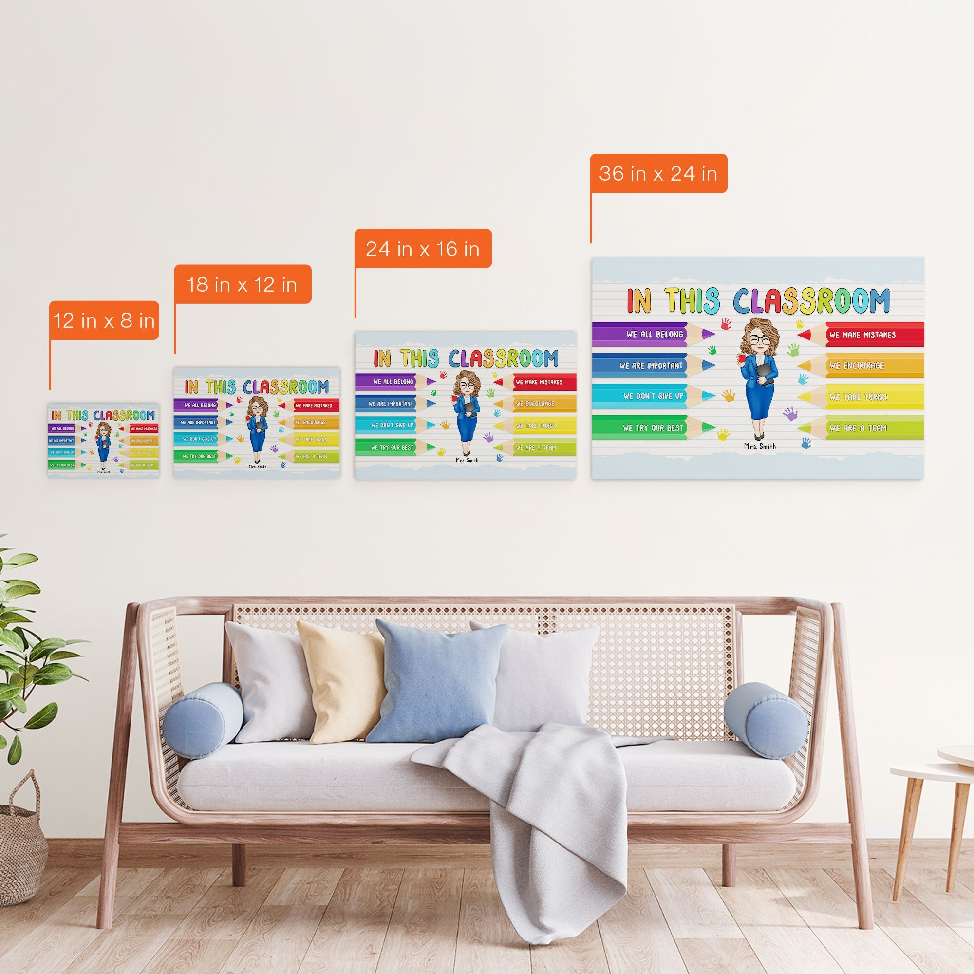 In This Classroom We Are A Team - Personalized Poster/Wrapped Canvas