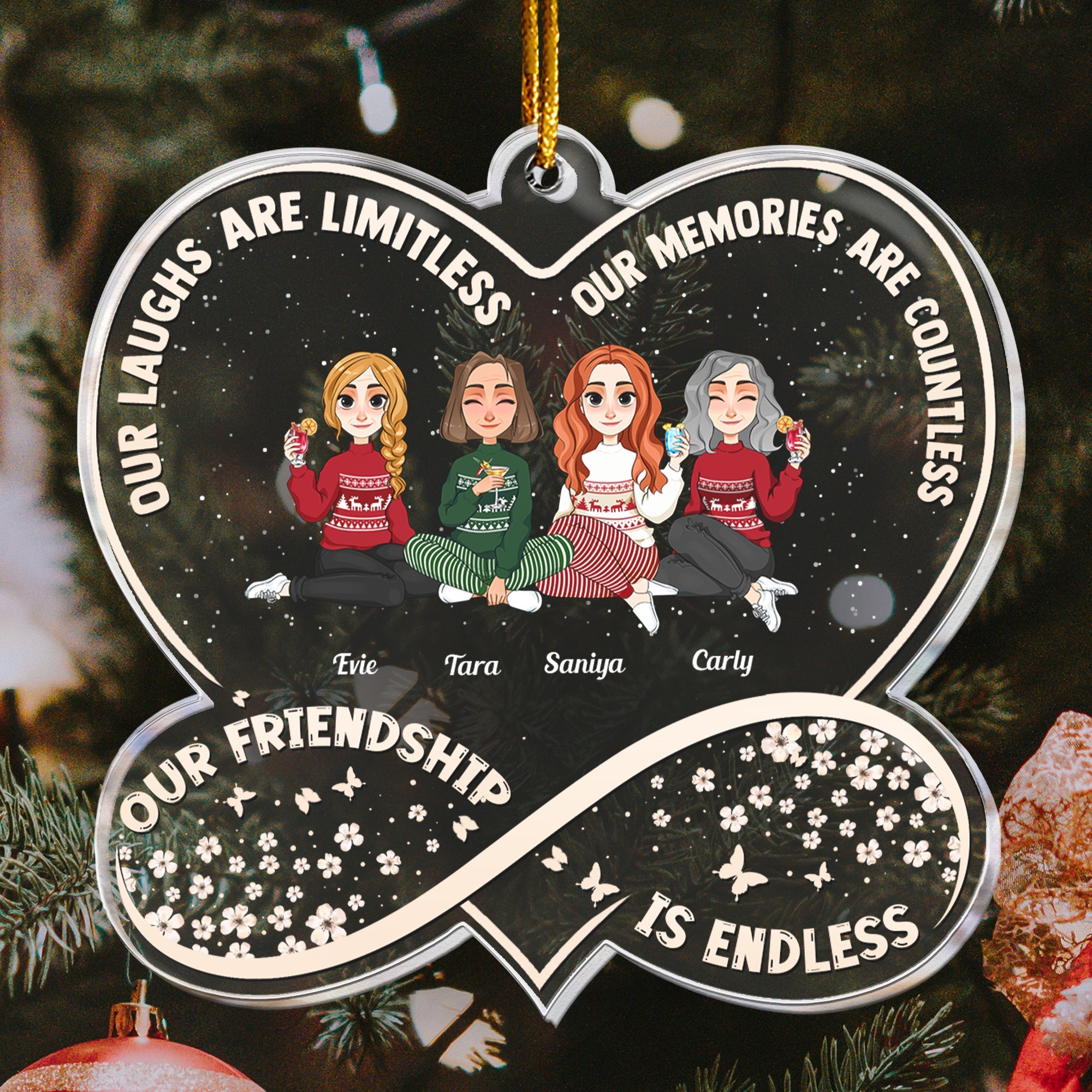 Infinity Love Our Friendship Is Endless - Personalized Acrylic Ornament