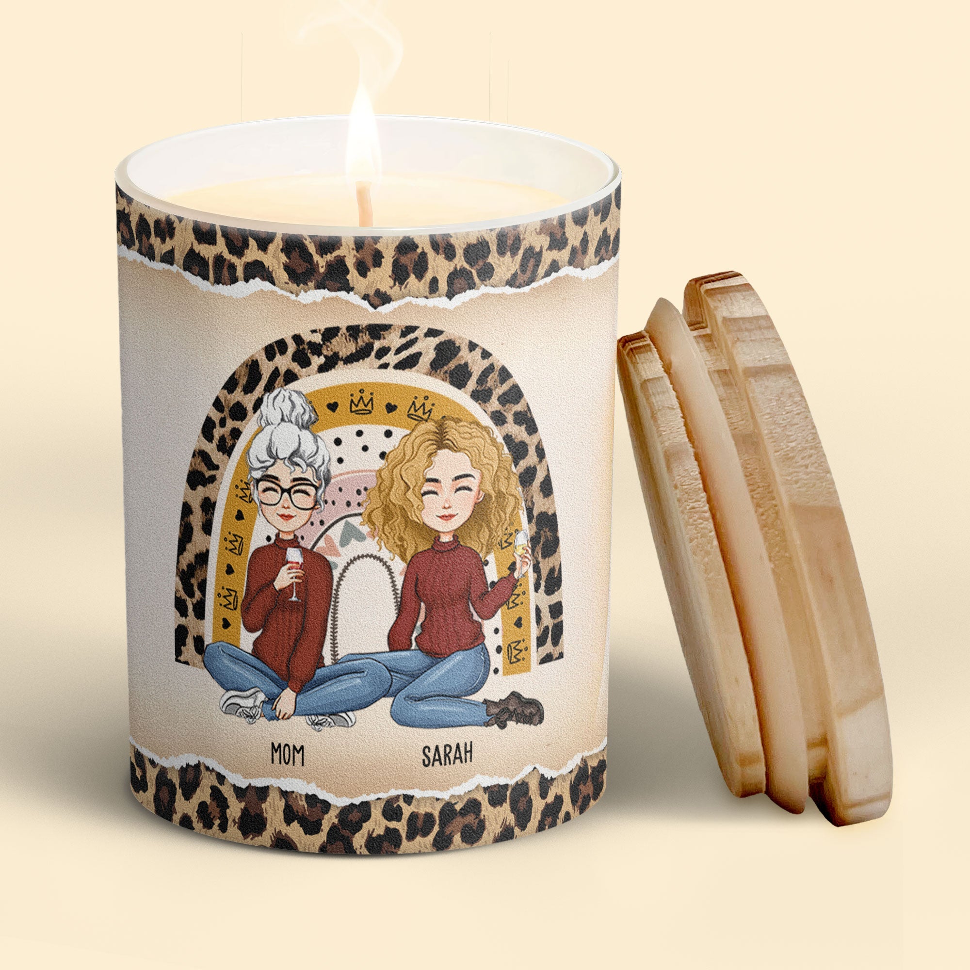 Instead Of Grandkids, Can I Interest You In A Candle - Personalized Scented Candle With Wooden Lid