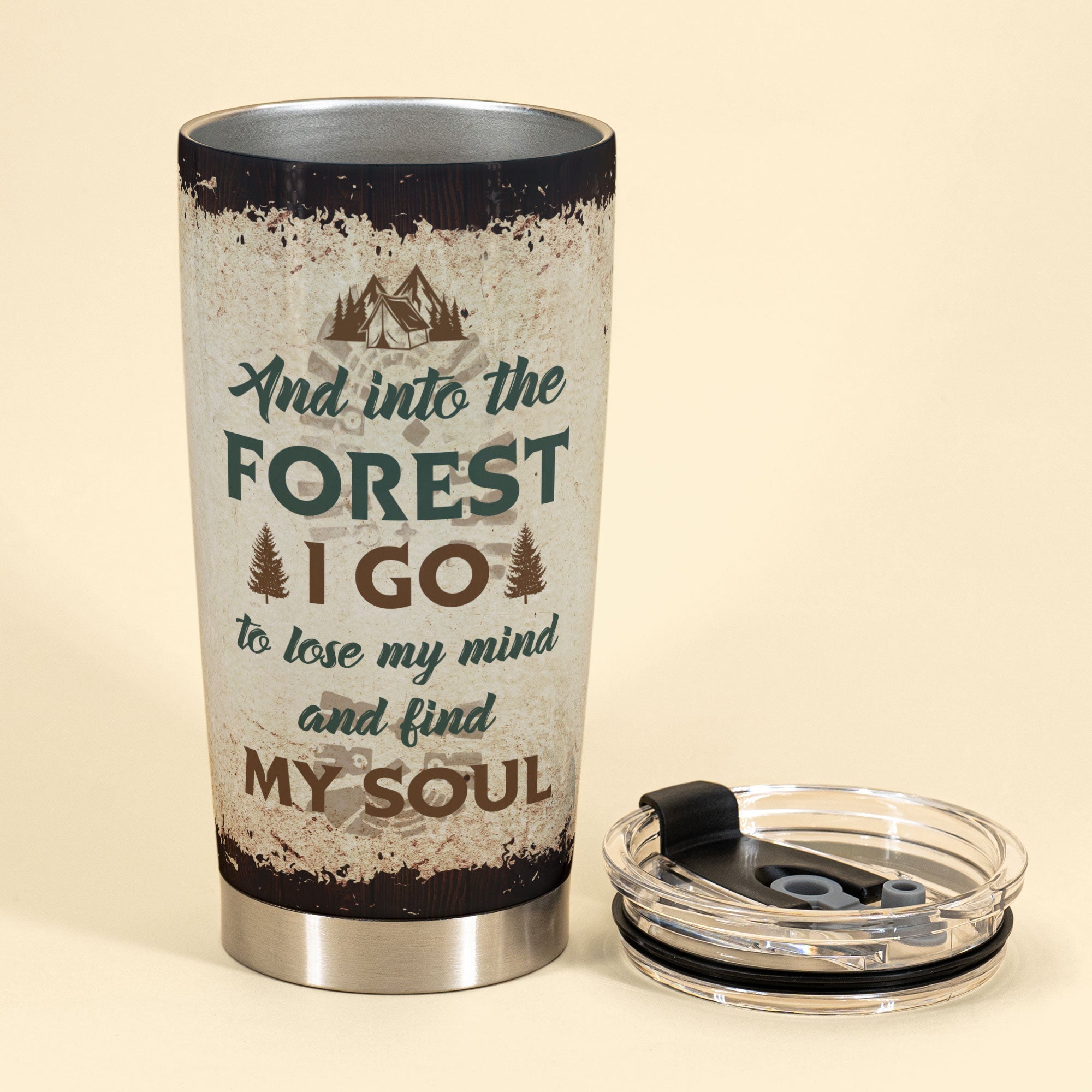 Into The Forest I Go - Personalized Tumbler Cup - Birthday Gift For Hiker, Hiking Lover  - Hiking Girl