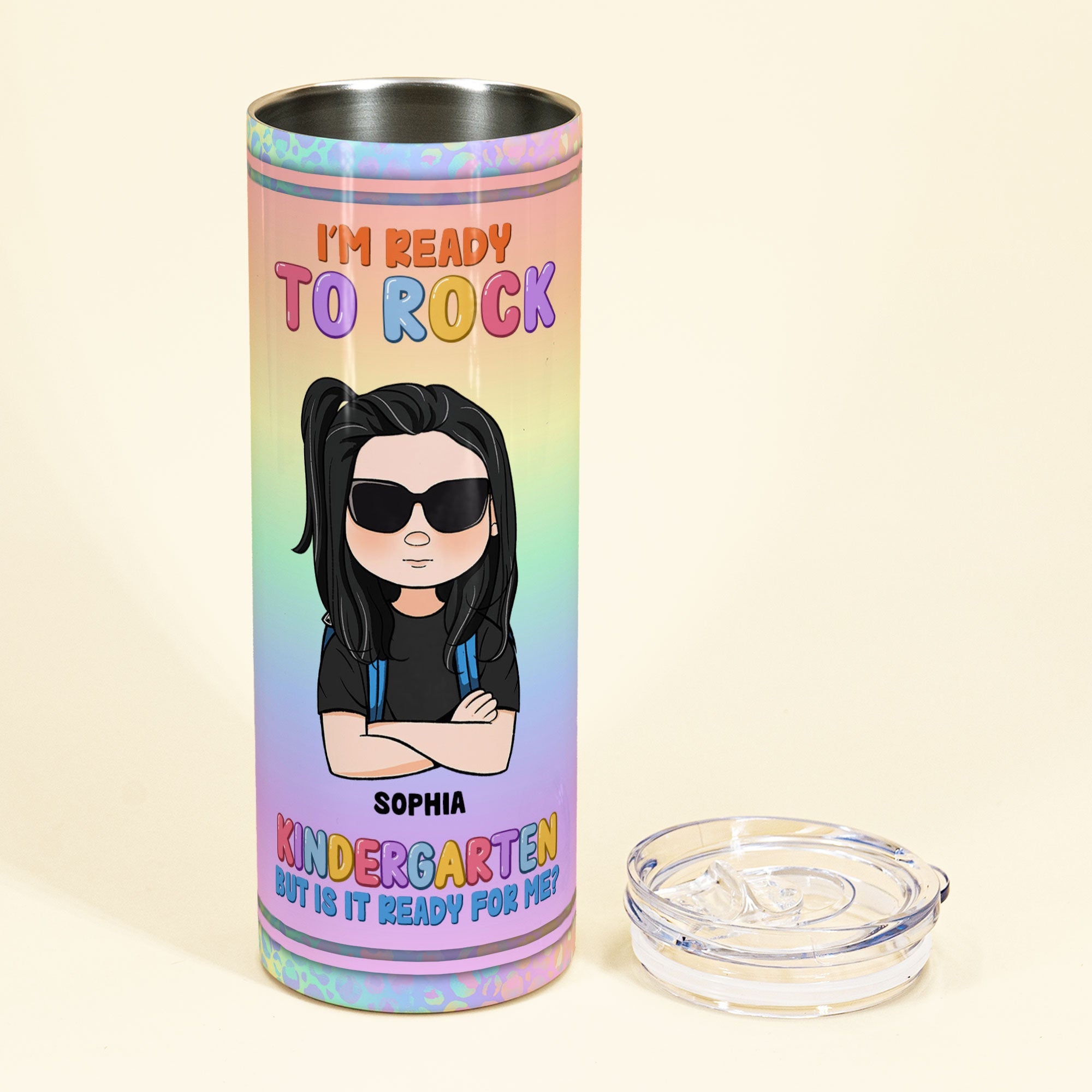 Is It Ready For Me - Personalized Skinny Tumbler - Back To School Gift For Sons, Daughters, Grandkids, Nieces, Nephews