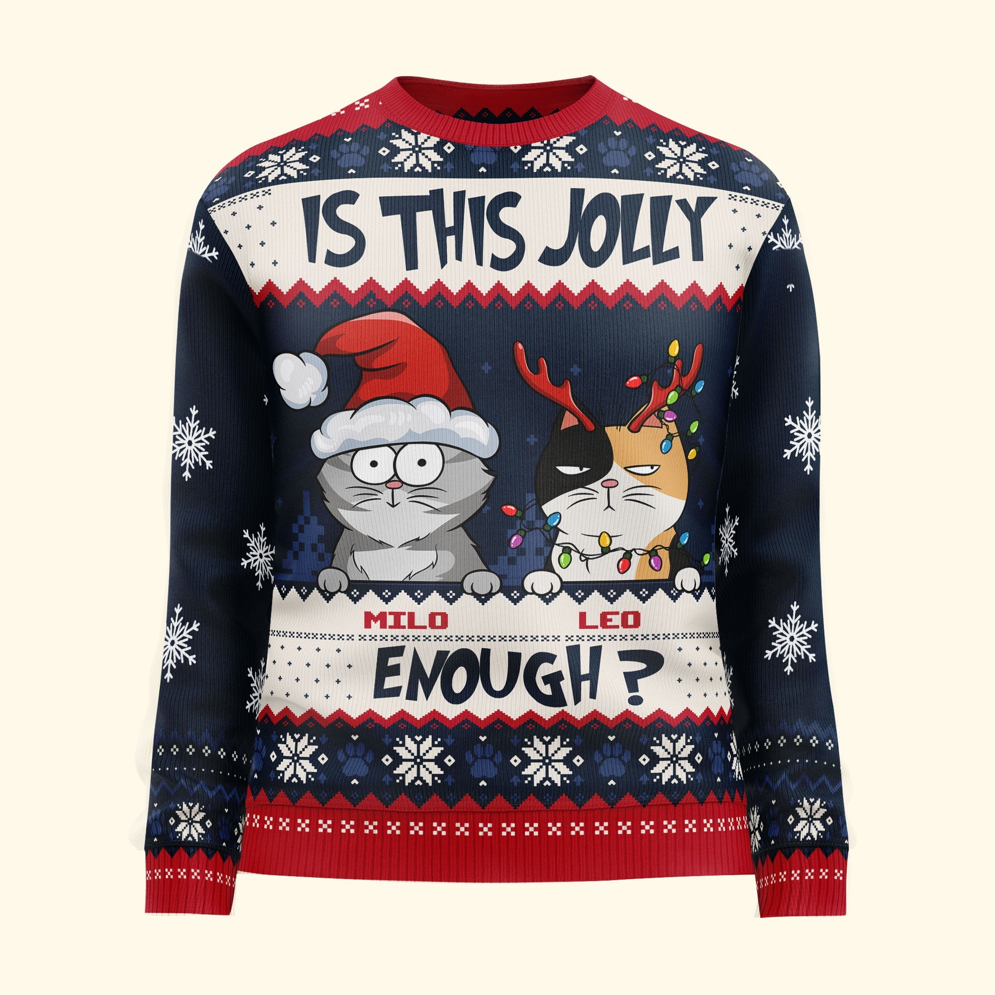 Is This Jolly Enough? - Personalized Ugly Sweater