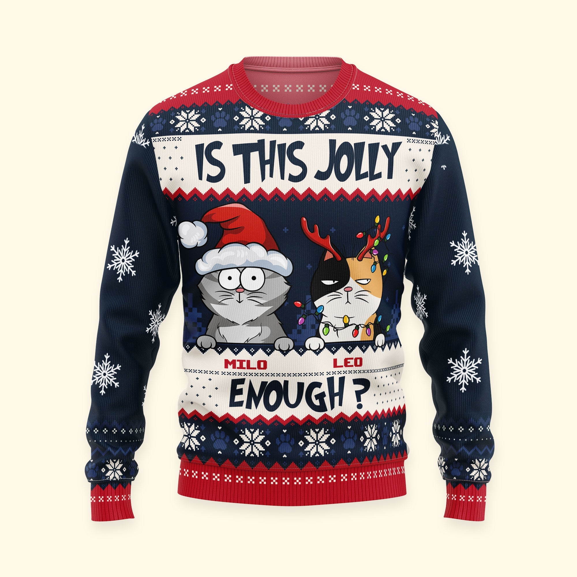 Is This Jolly Enough? - Personalized Ugly Sweater