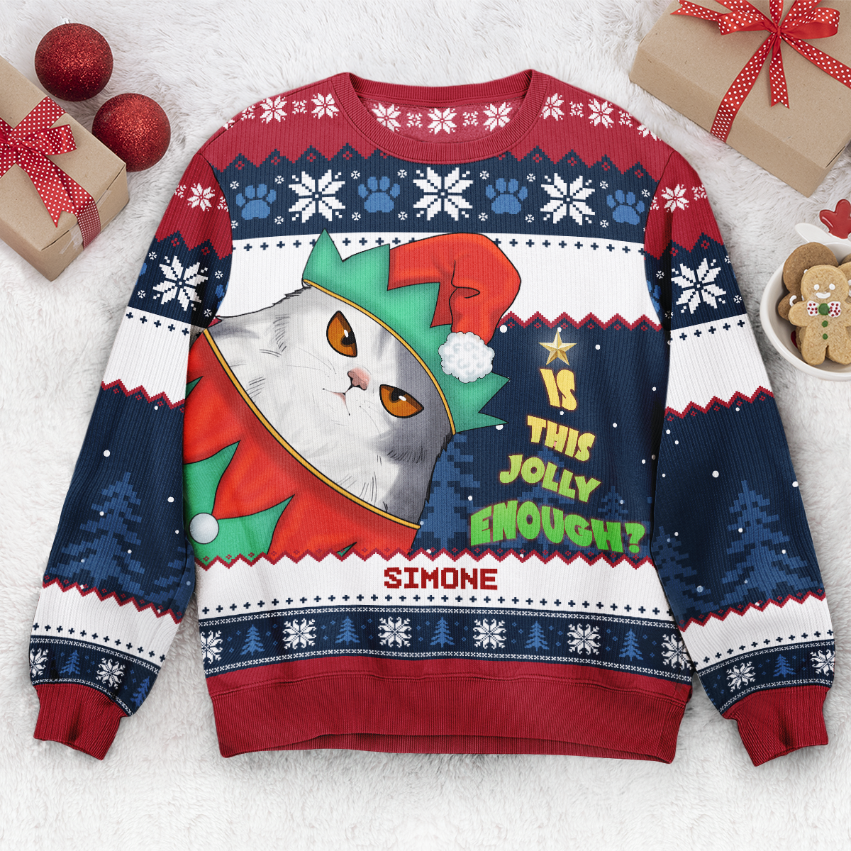 Is This Jolly Enough? - Personalized Ugly Sweater