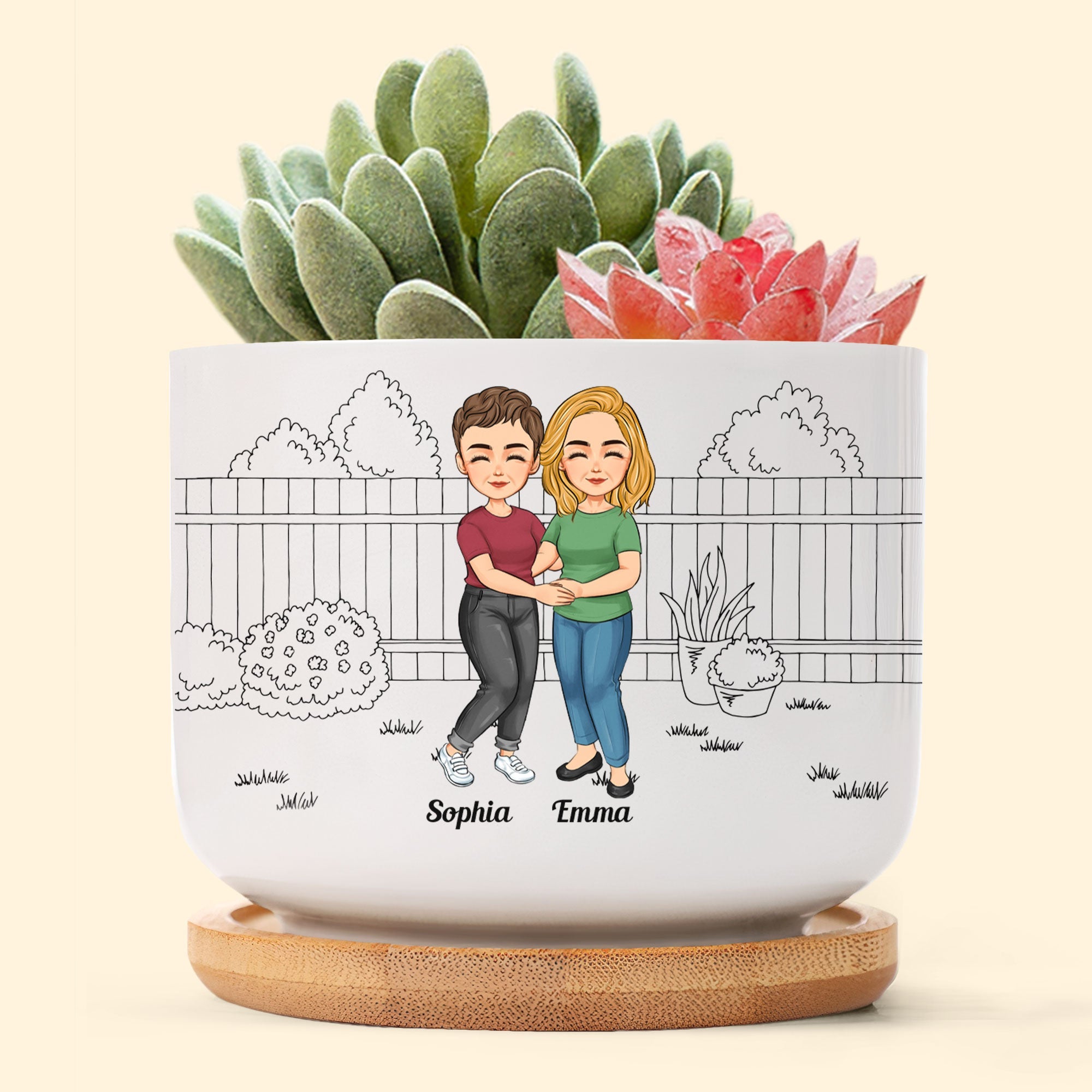 It Takes A Long Time To Grow Old Friends - Personalized Ceramic Plant Pot