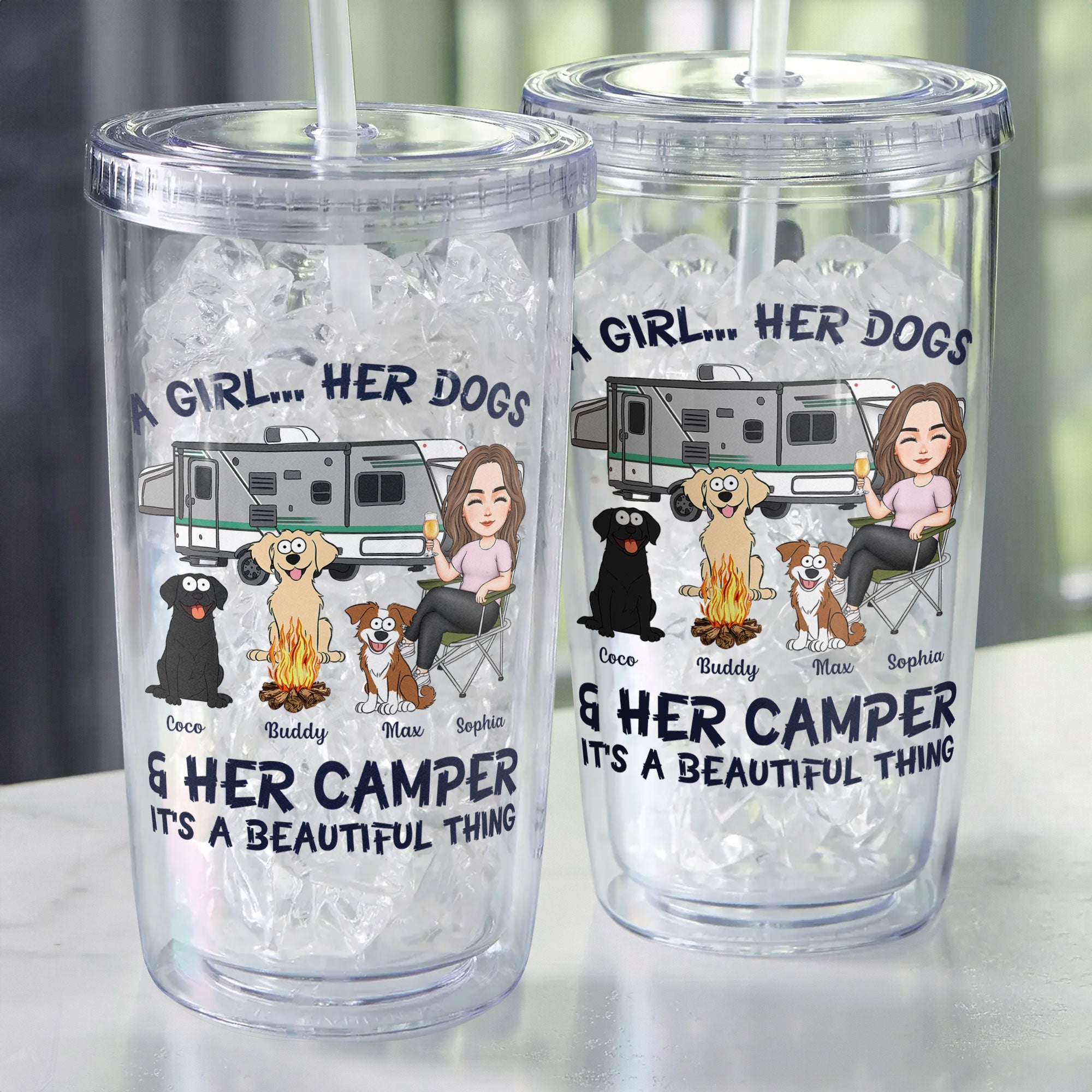 It's A Beautiful Thing - Personalized Acrylic Tumbler With Straw