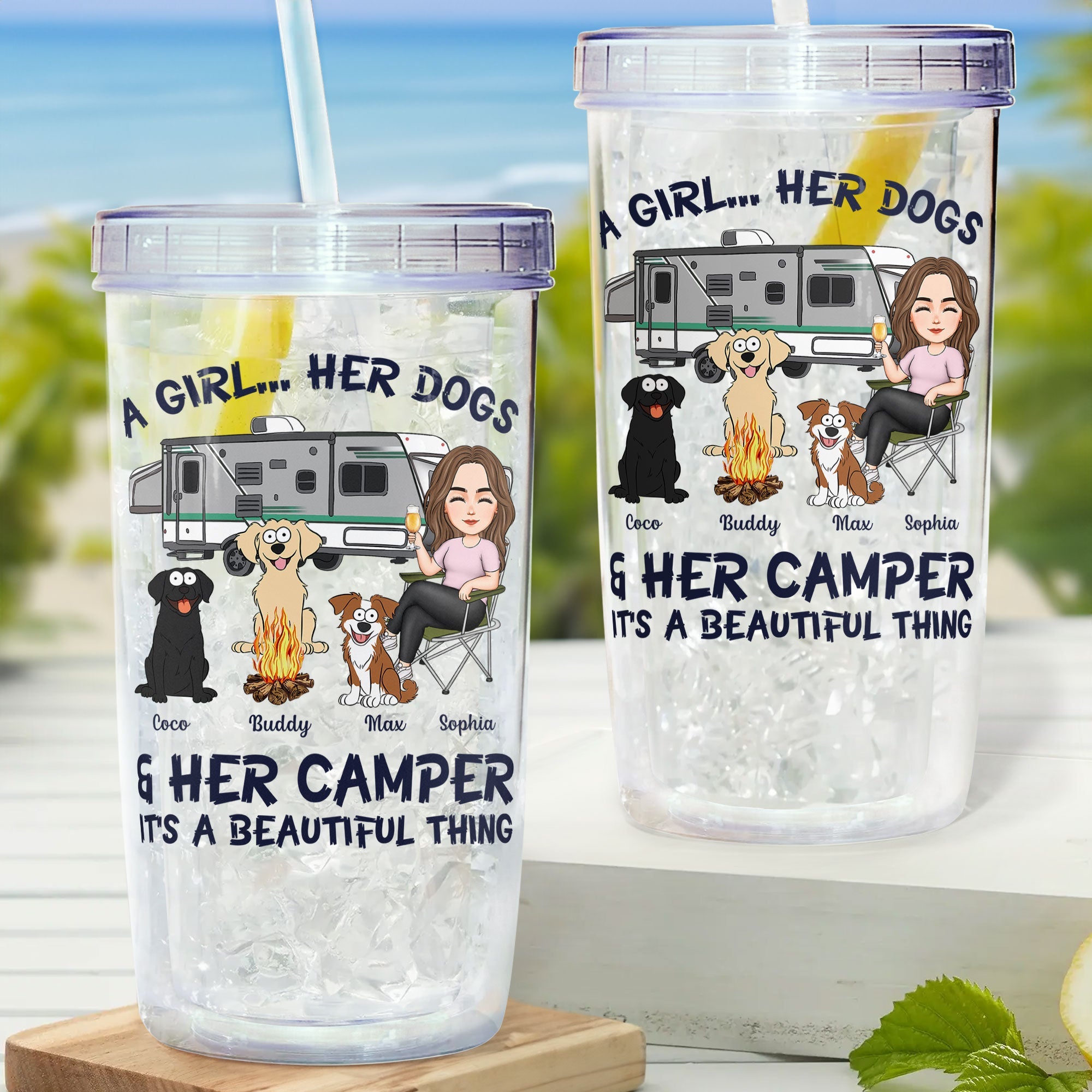 It's A Beautiful Thing - Personalized Acrylic Tumbler With Straw