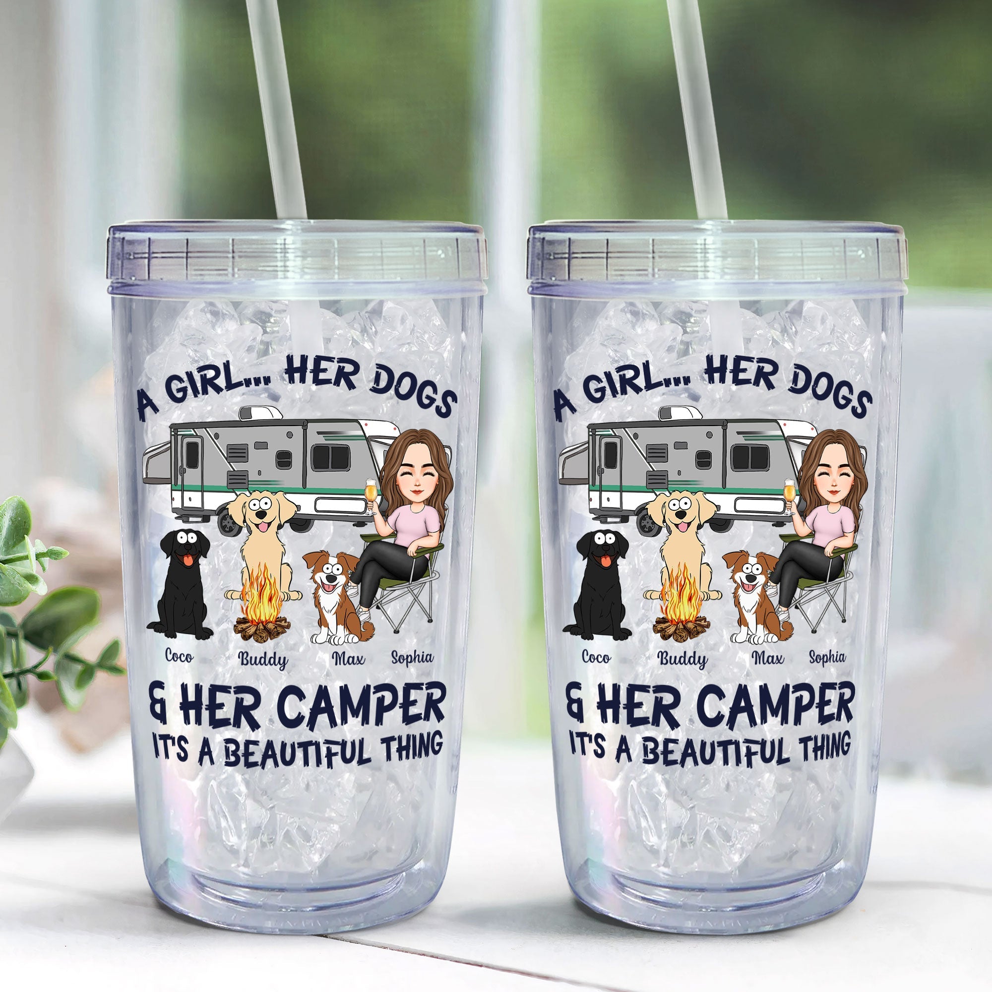 It's A Beautiful Thing - Personalized Acrylic Tumbler With Straw