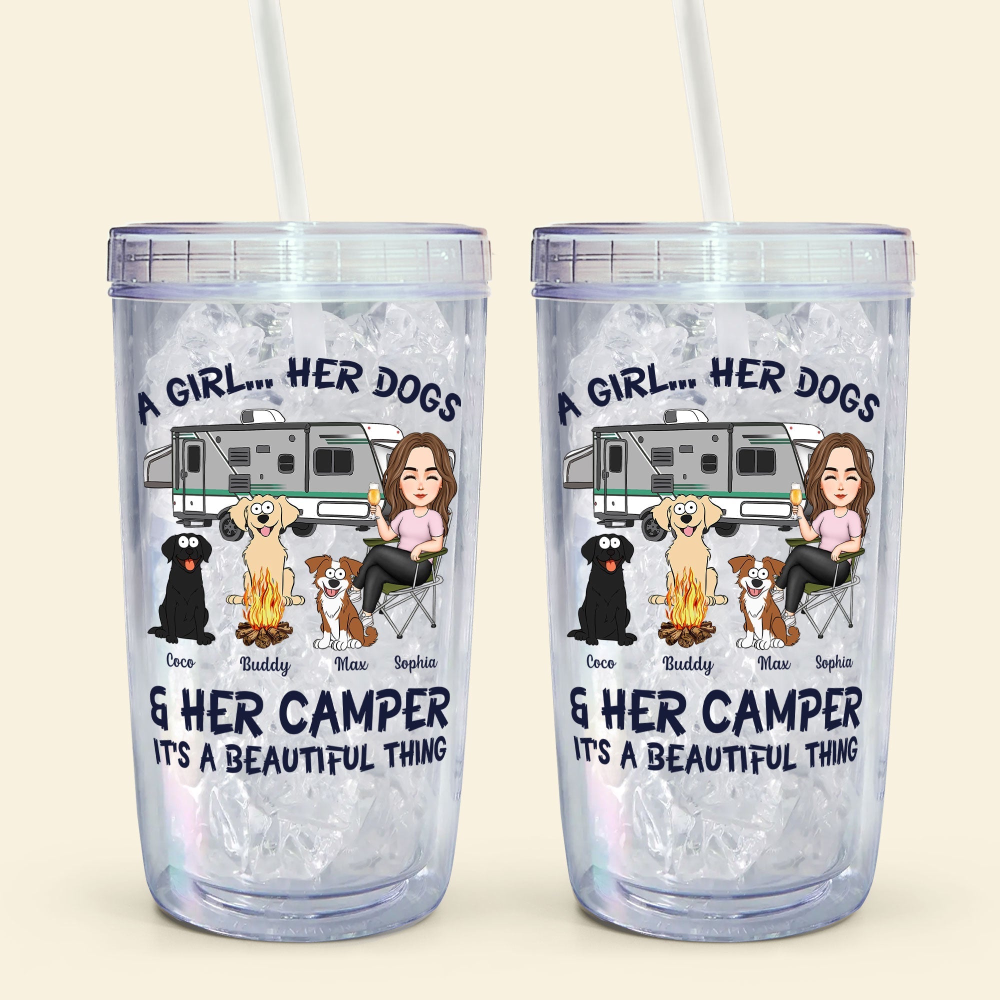 It's A Beautiful Thing - Personalized Acrylic Tumbler With Straw