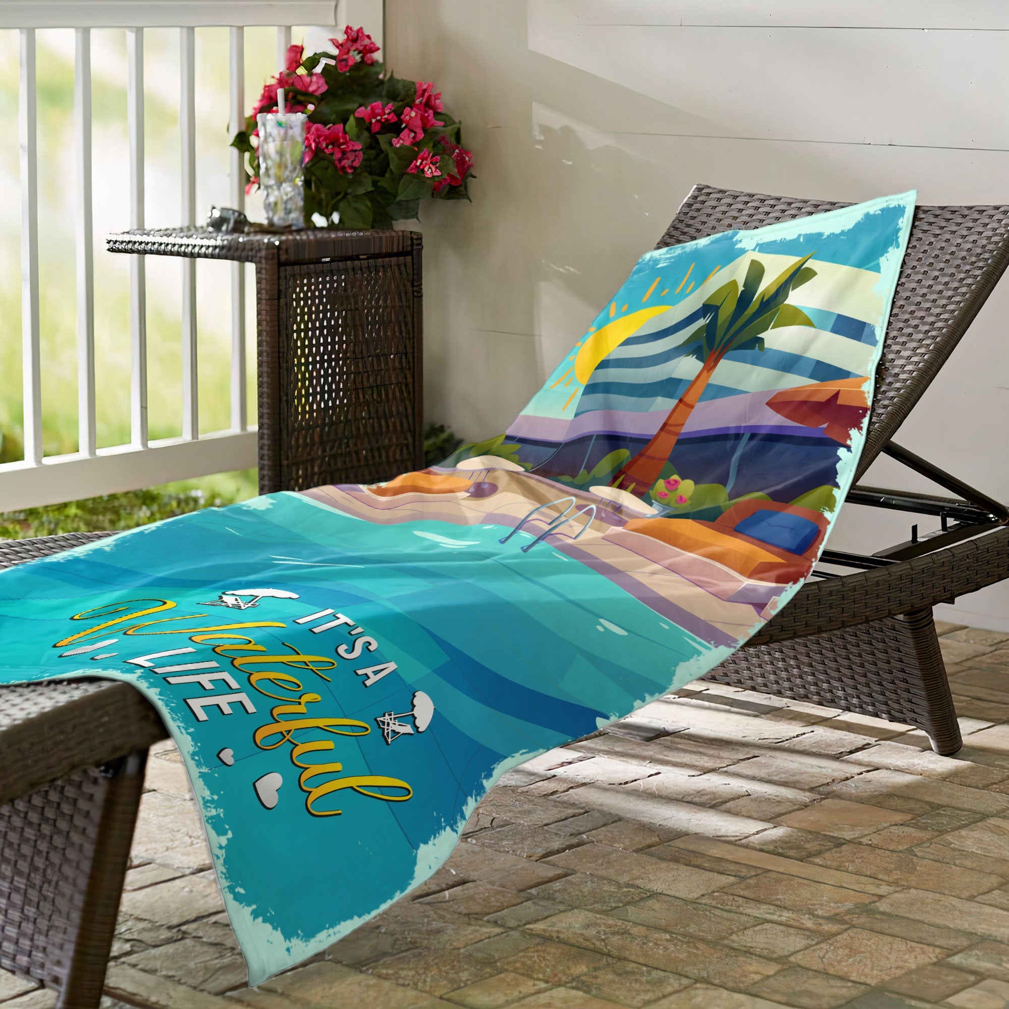 It's Waterful Life - Personalized Beach Towel