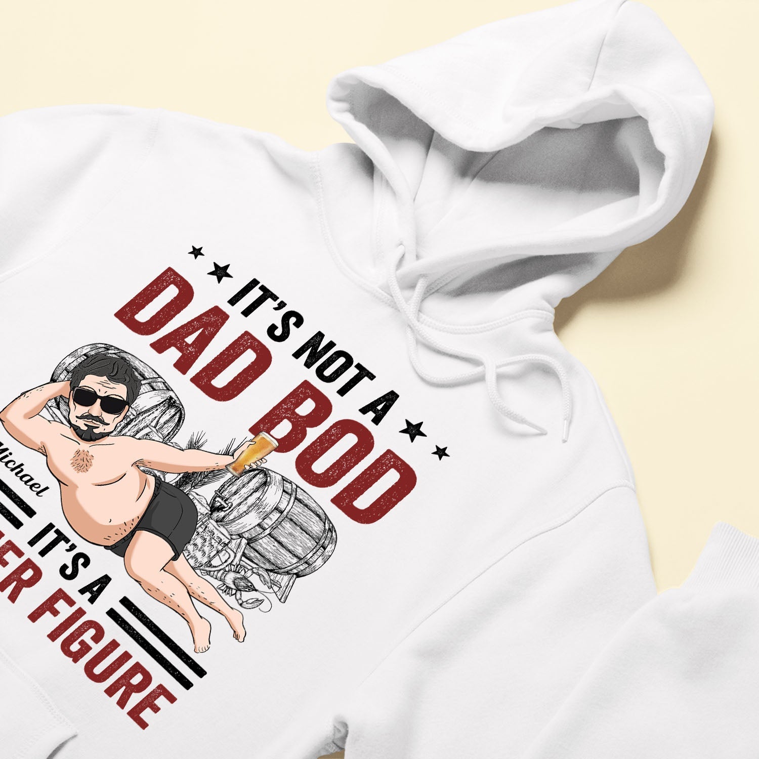 Its Not A Dad Bod It'S A Father Figure - Personalized Shirt - Birthday, Father's day Gift For Father, Dad, Papa, Husband