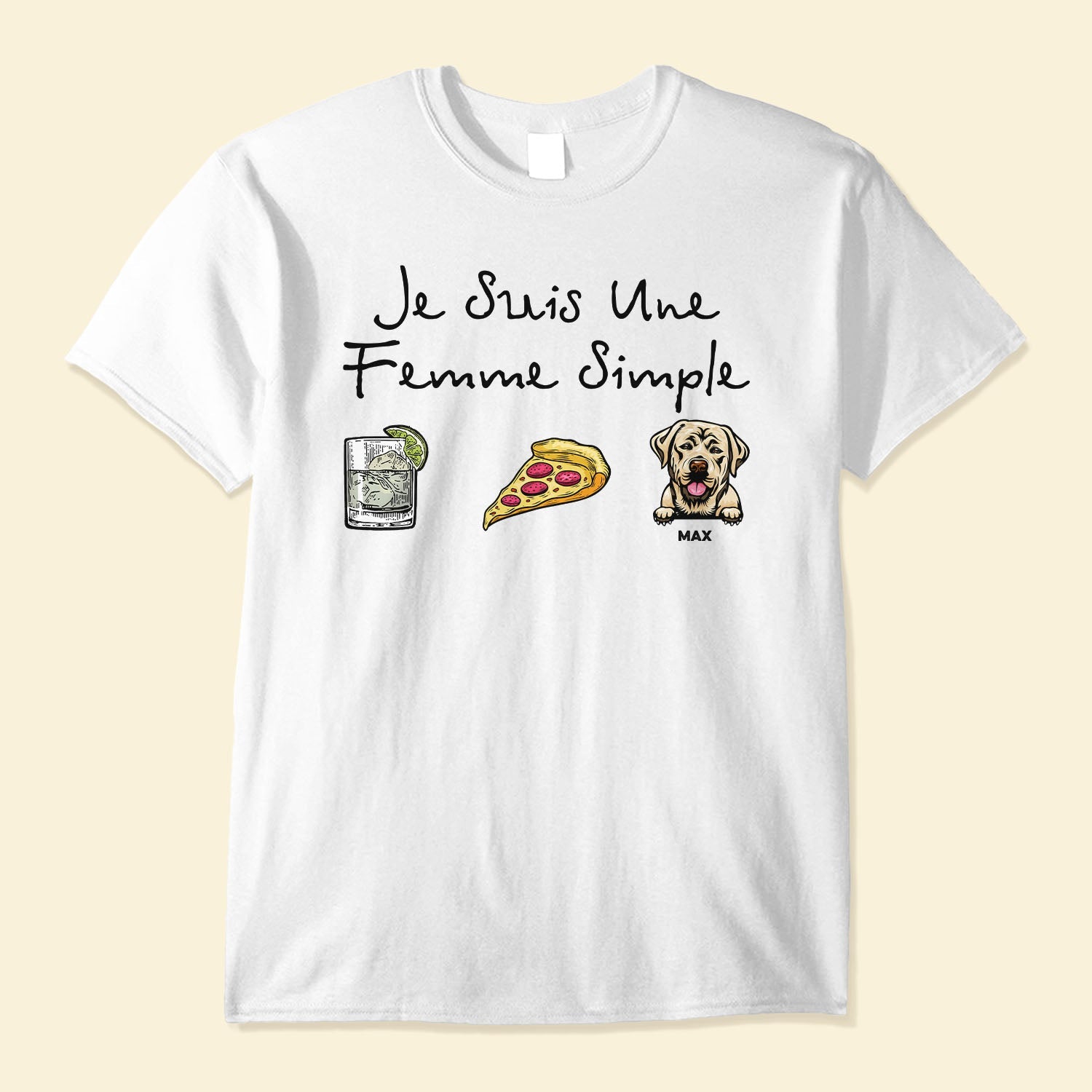 Je Suis Une Femme Simple - Personalized Shirt - Gift For Dog Mom, Dog Lover