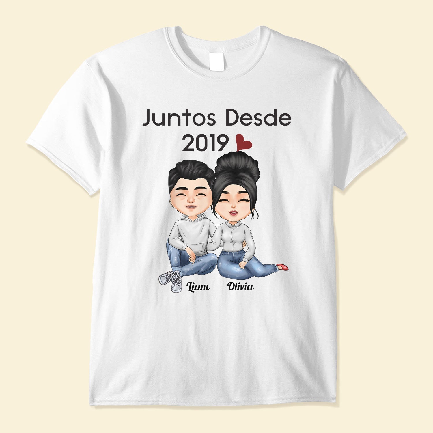 Juntos Desde - Personalized Shirt - Anniversary, Valentine's Day Gift For Spouse, Husband, Wife, Lovers, Girlfriend, Boyfriend