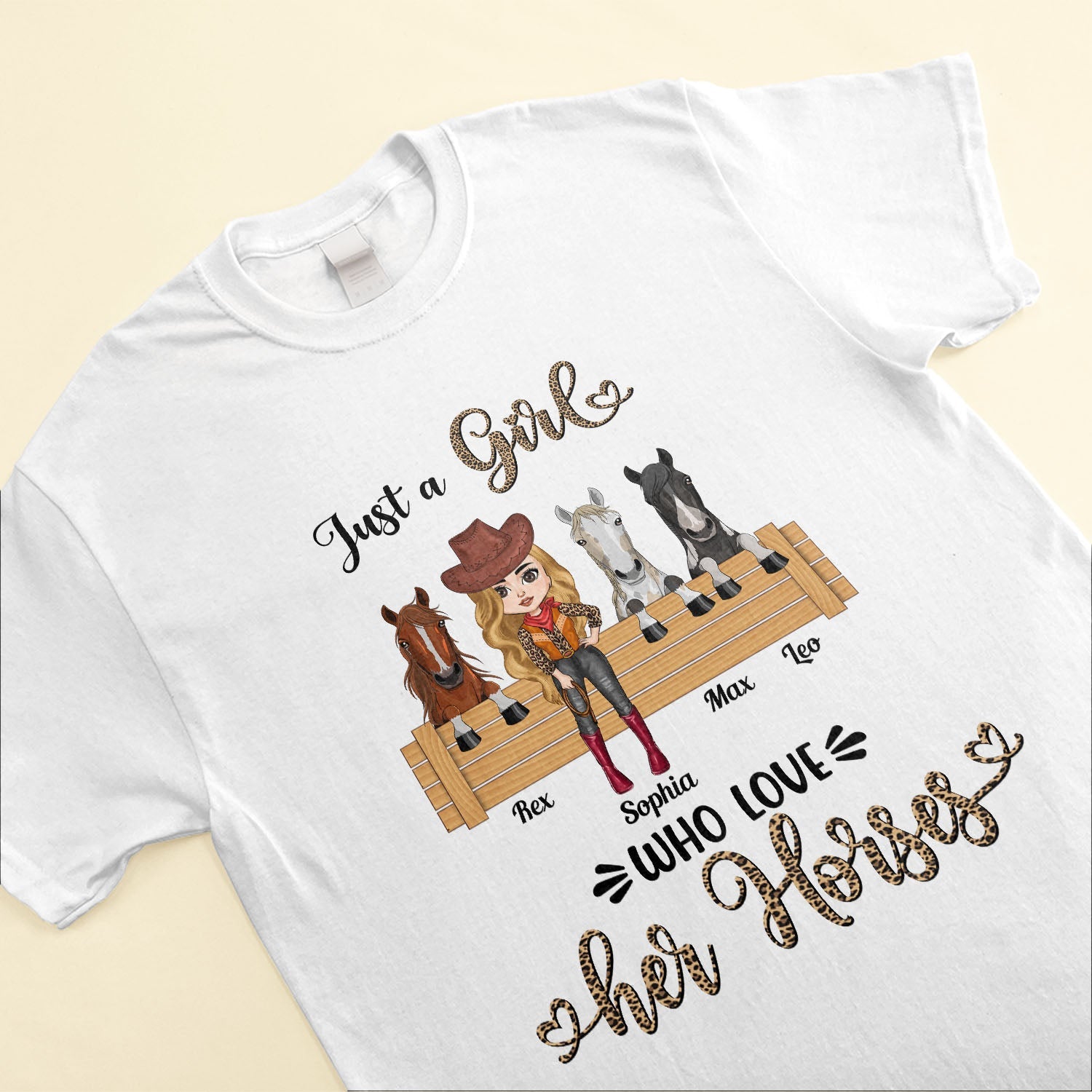 Just A Girl Who Love Her Horses - Personalized horse - Gift For Cowgirl, Horse Lover