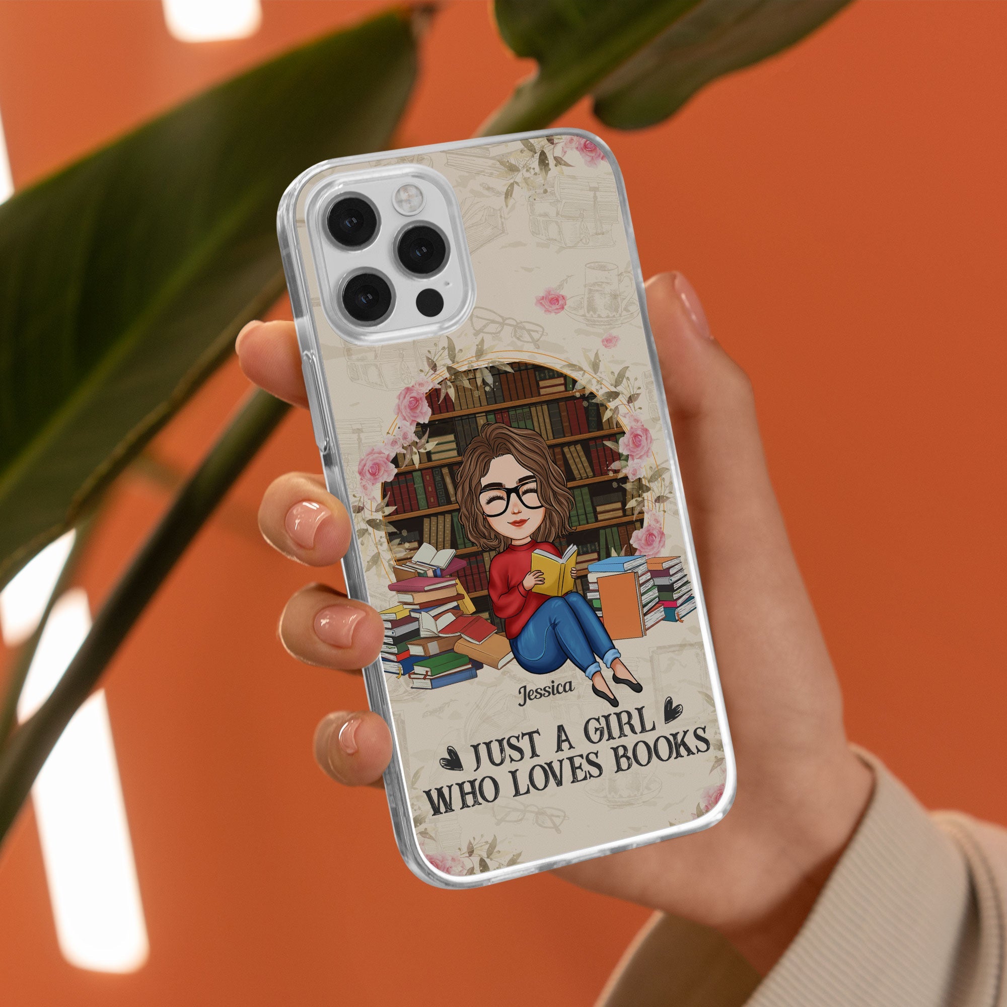 Just A Girl Who Loves Books - Personalized Clear Phone Case