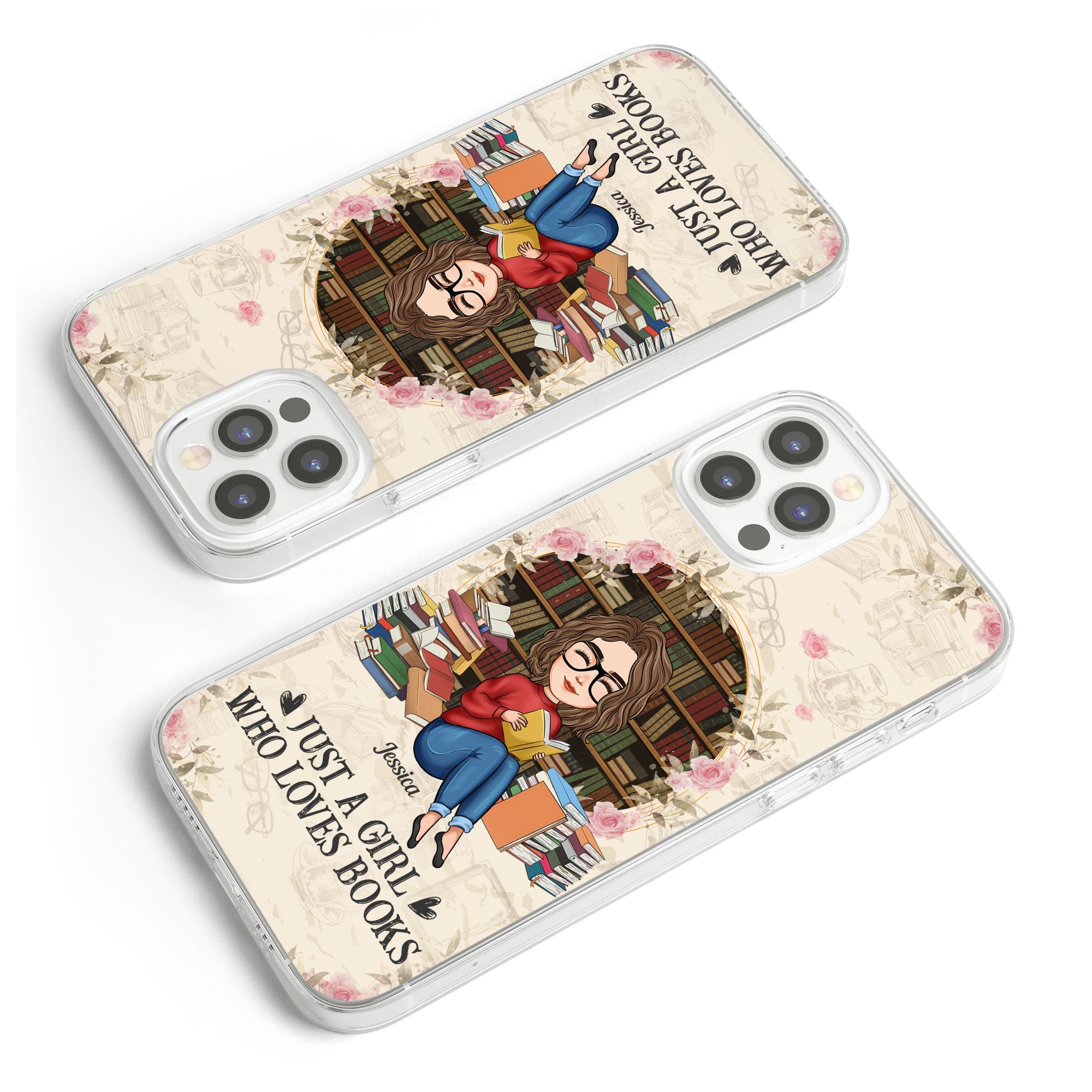 Just A Girl Who Loves Books - Personalized Clear Phone Case