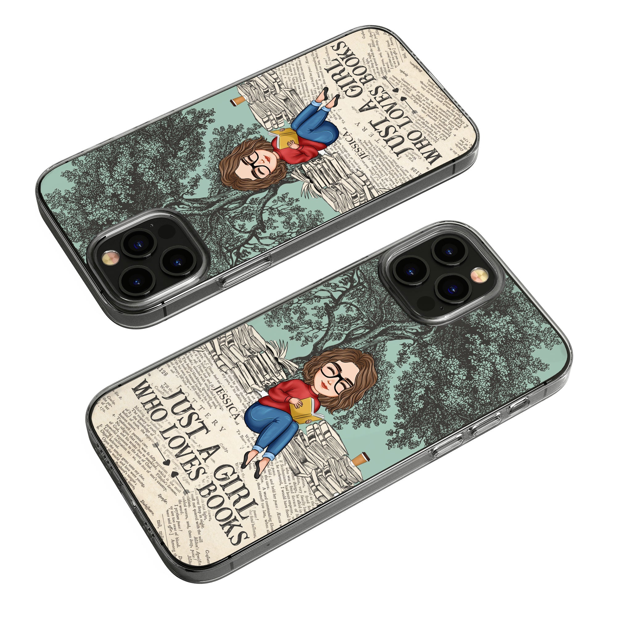 Just A Girl Who Loves Books - Personalized Clear Phone Case