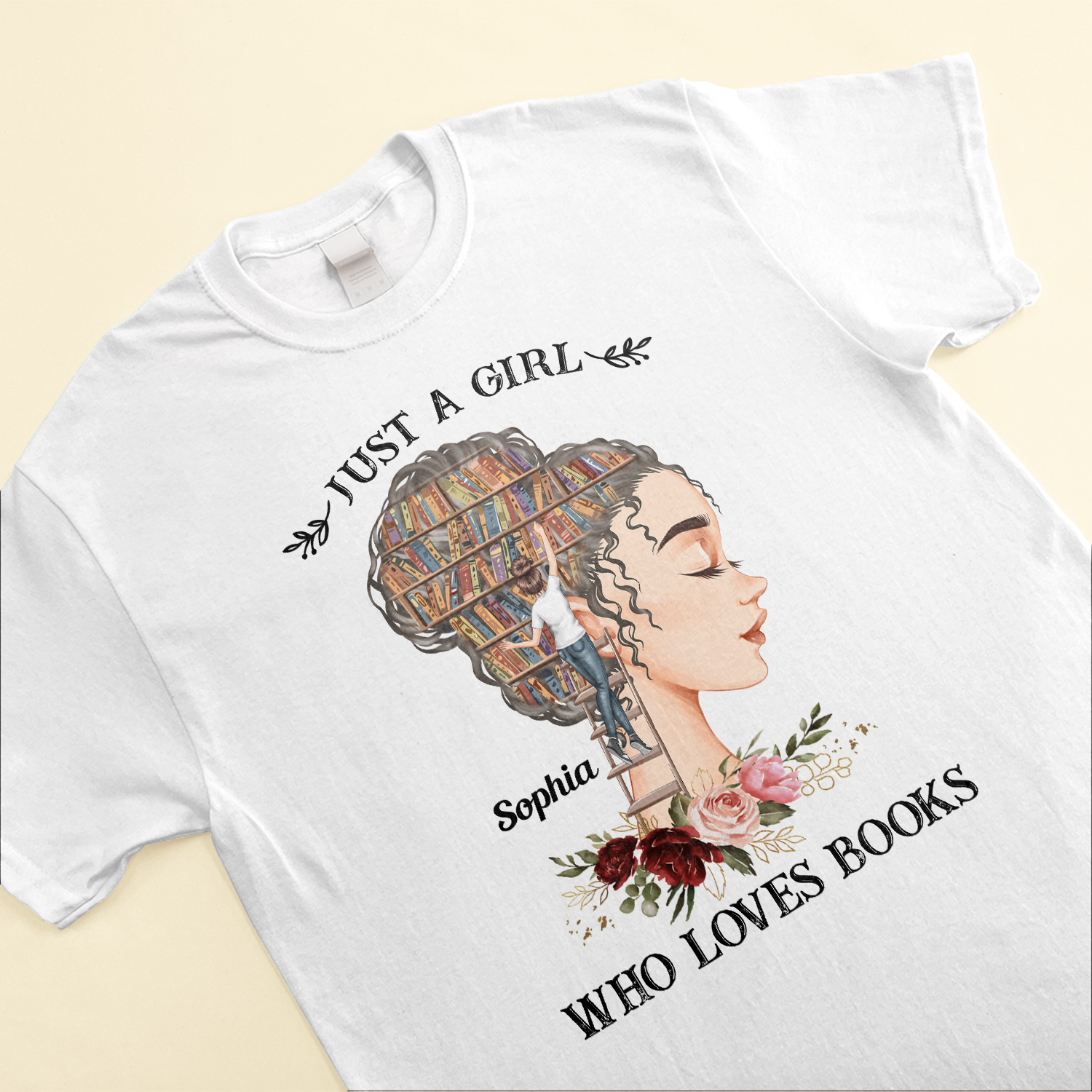 Just A Girl Who Loves Books - Personalized Shirt