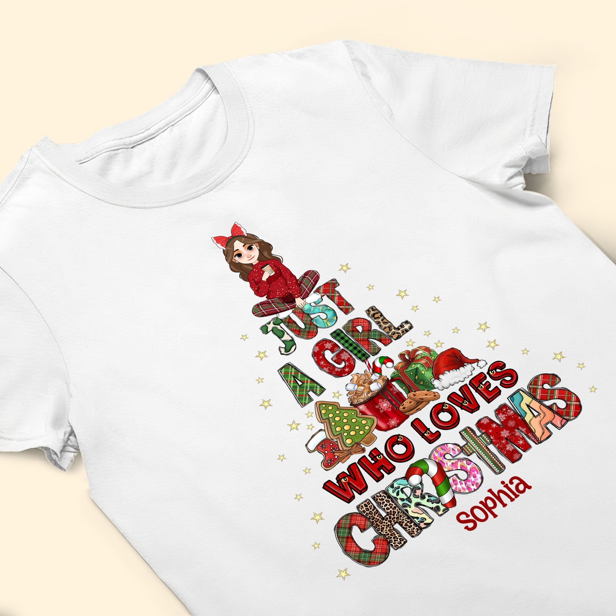 Just A Girl Who Loves Christmas - Personalized Shirt