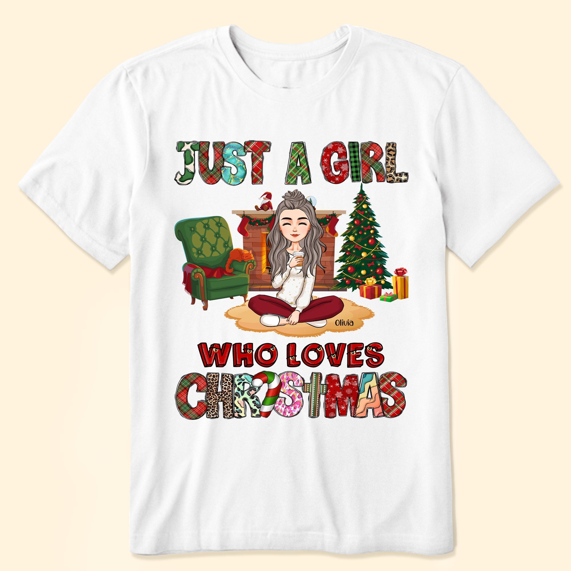 Just A Girl Who Loves Christmas - Personalized Shirt