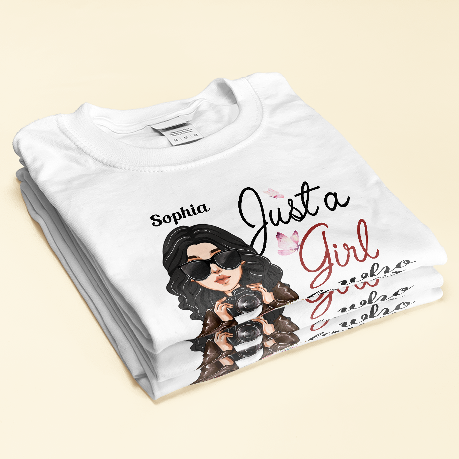 Just A Girl Who Loves Photography - Personalized Shirt - Birthday Gift For Girls, Photographers