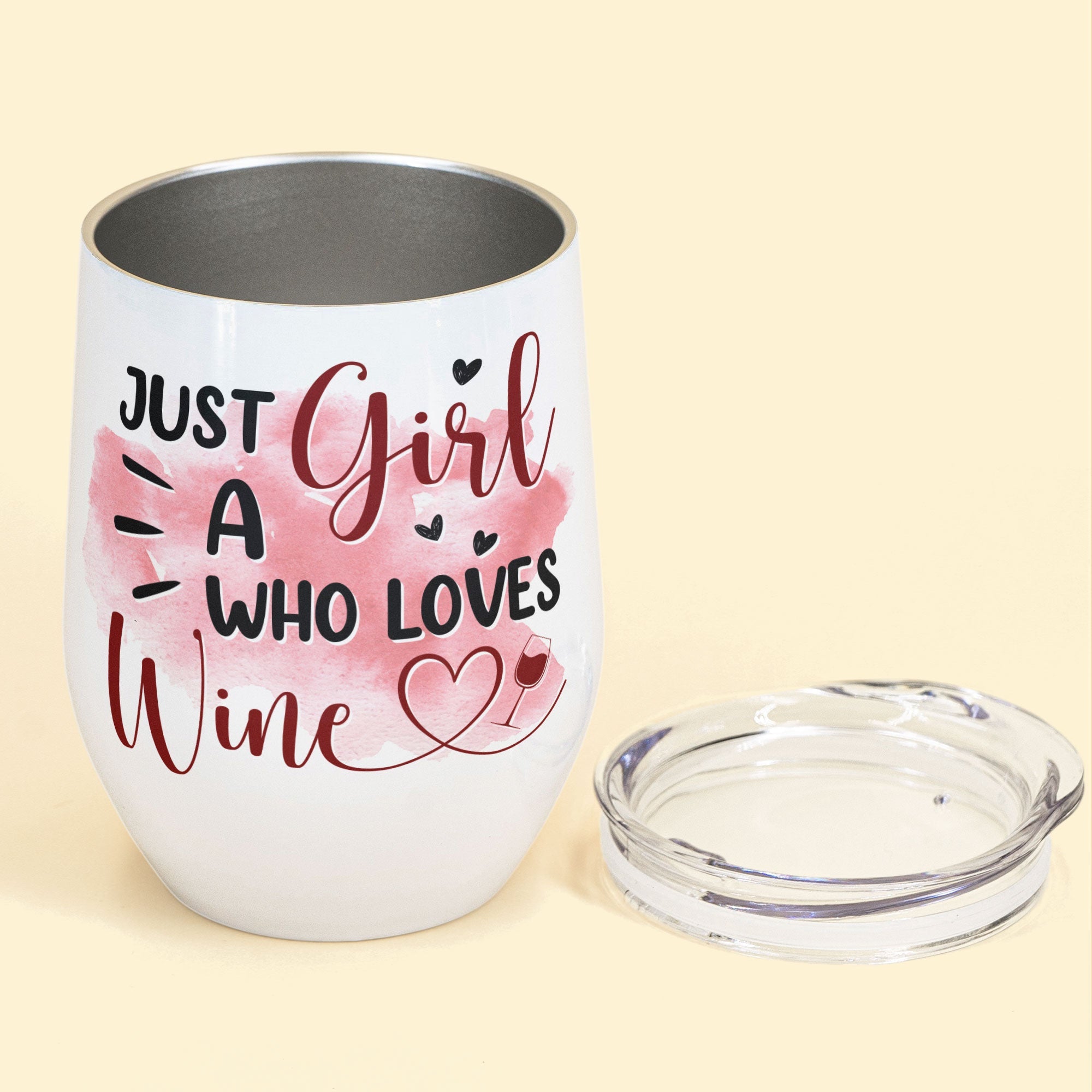 Just A Girl Who Loves Wine - Personalized Wine Tumbler - Birthday Gift For Wine Lovers, Girls