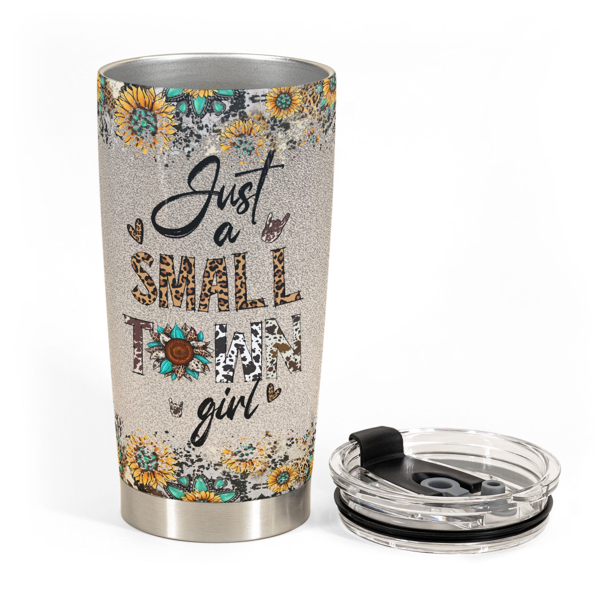 Just A Small Town Girl - Personalized Tumbler Cup- Birthday Gift For Country Girl, Cowgirl