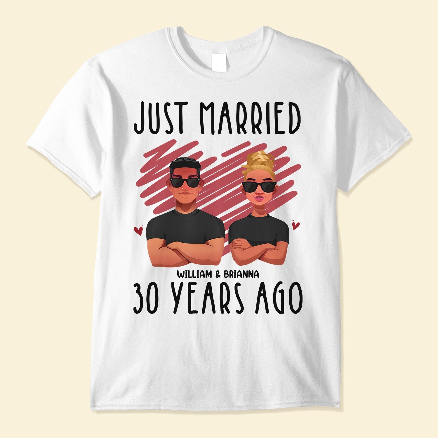 Just Married Black Version - Personalized Shirt