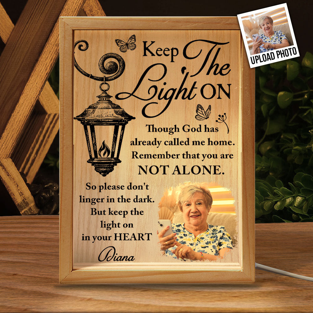 Keep The Light On - Personalized Photo Frame Light Box